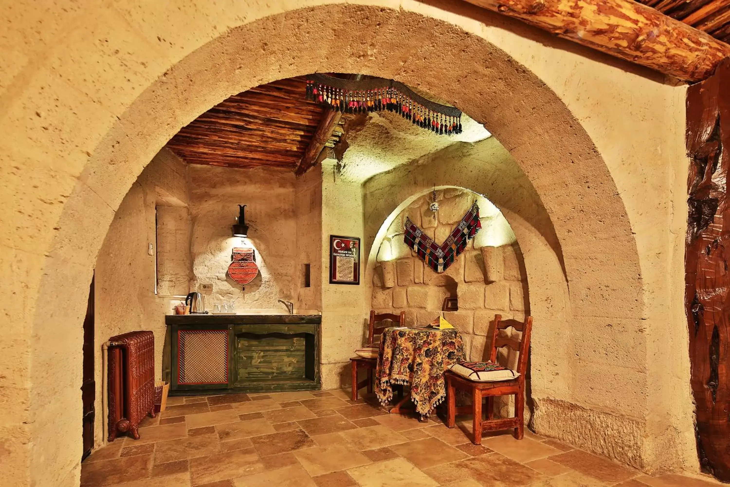 Kitchen or kitchenette in Cappadocia Cave Suites