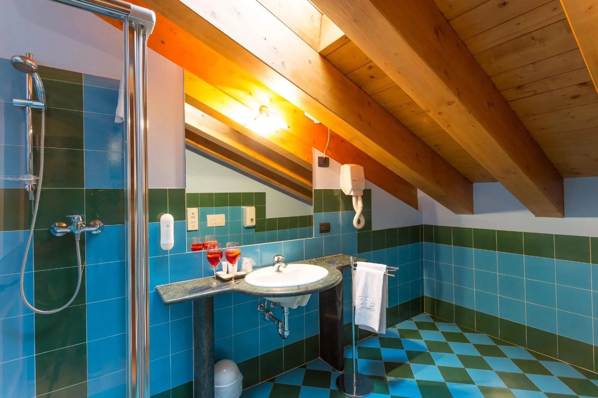 Shower, Bathroom in Hotel Arisch