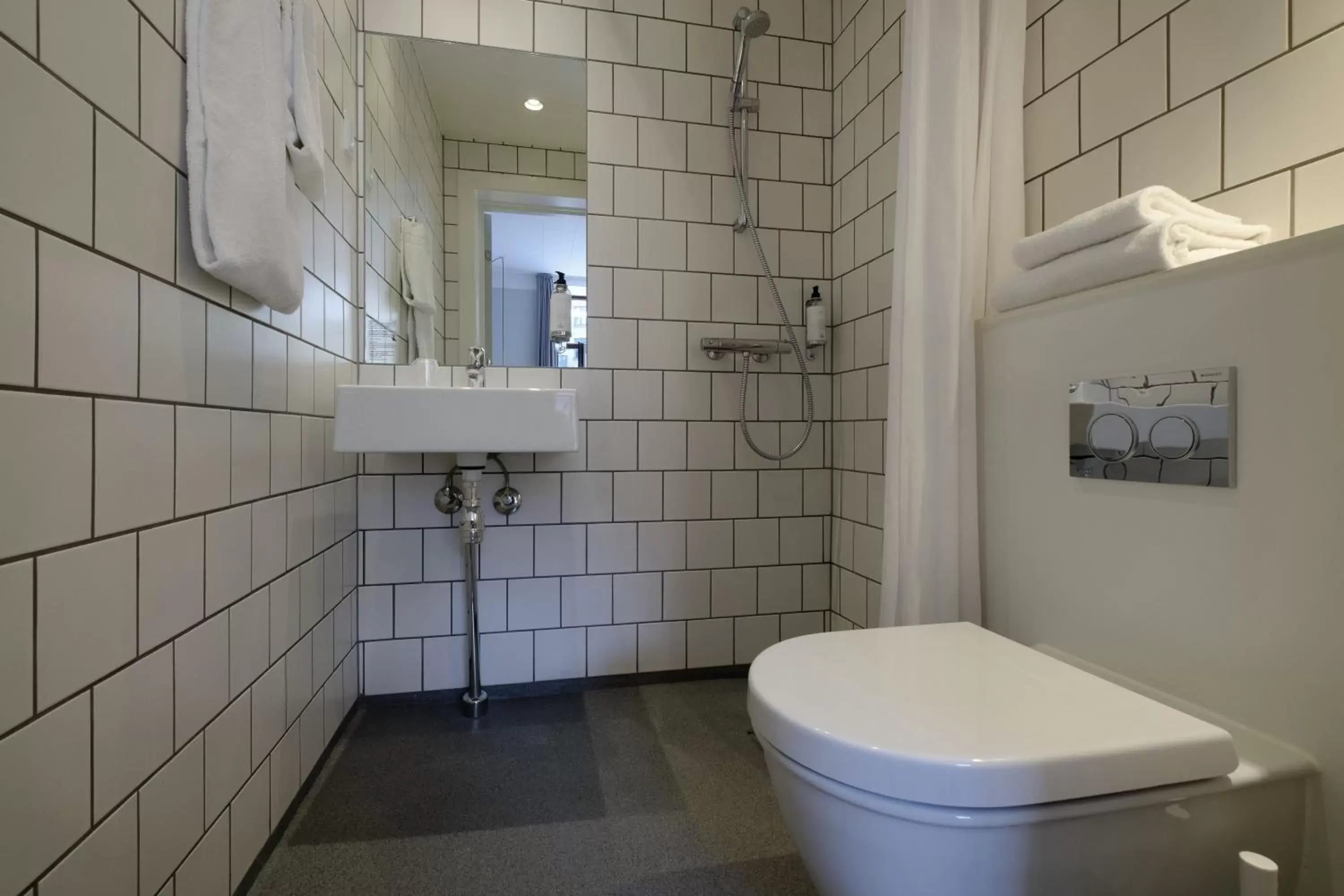 Bathroom in Zleep Hotel Copenhagen City