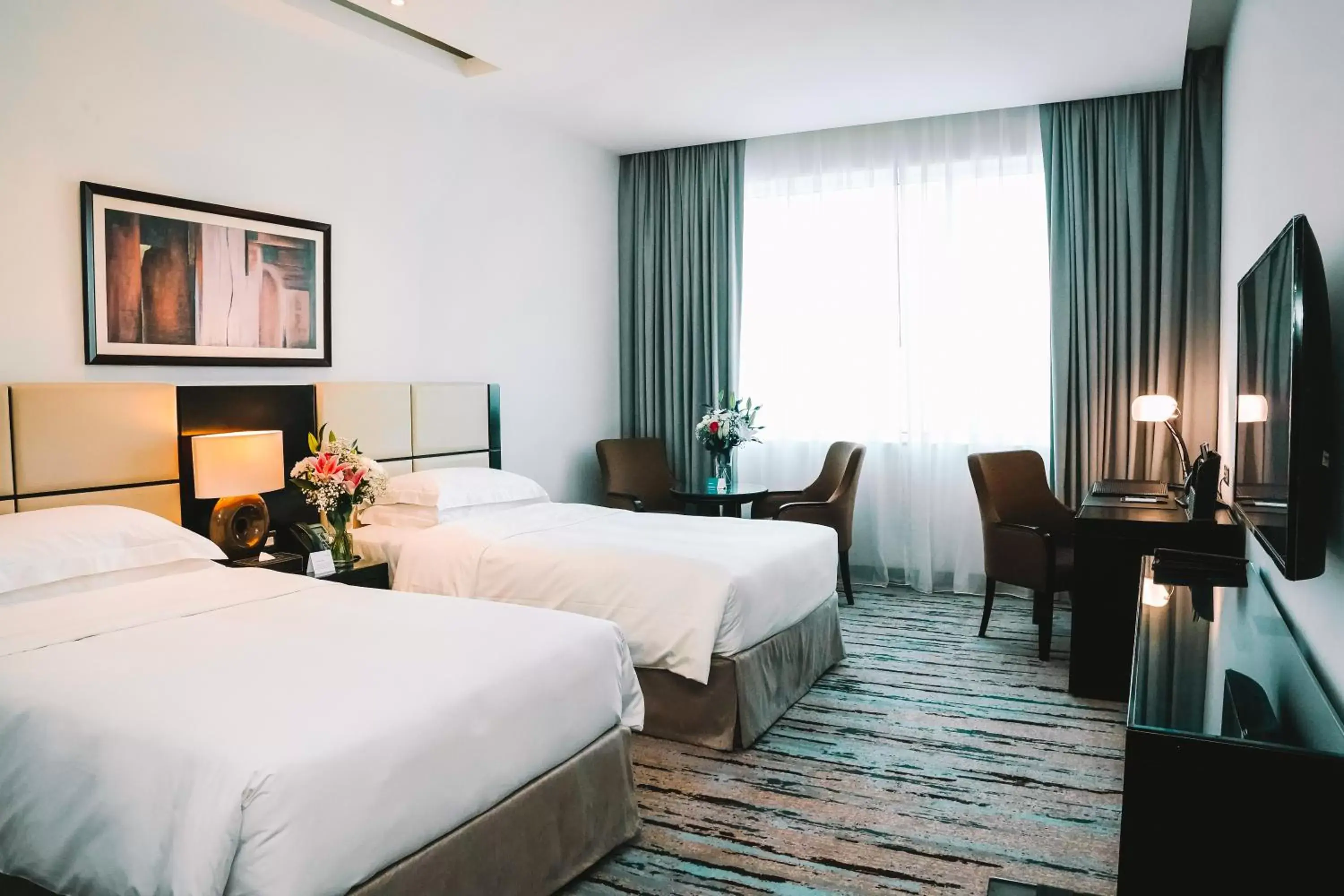 Bed in Cristal Hotel Abu Dhabi