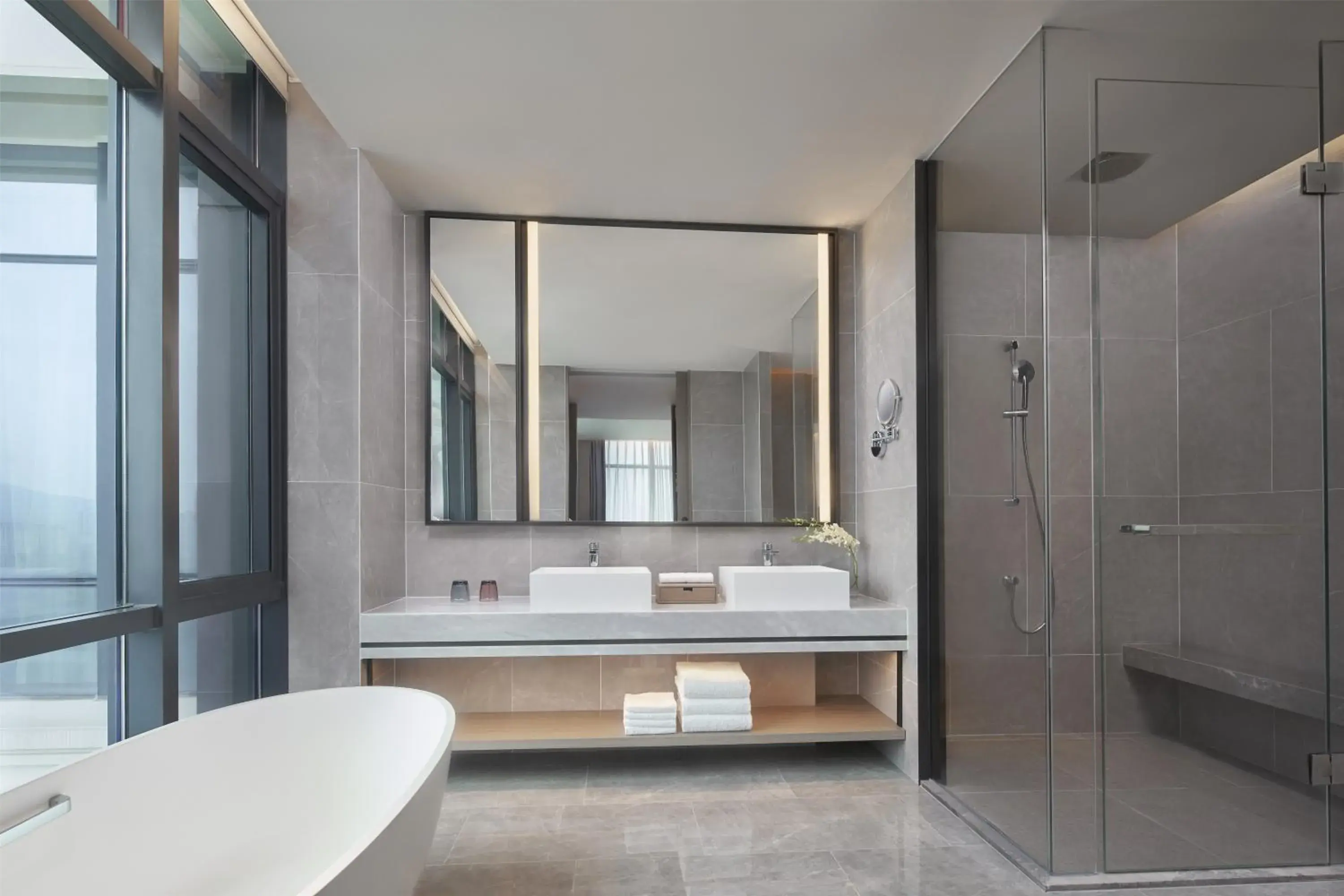 Bathroom in The Meixi Lake, Changsha Marriott Executive Apartments