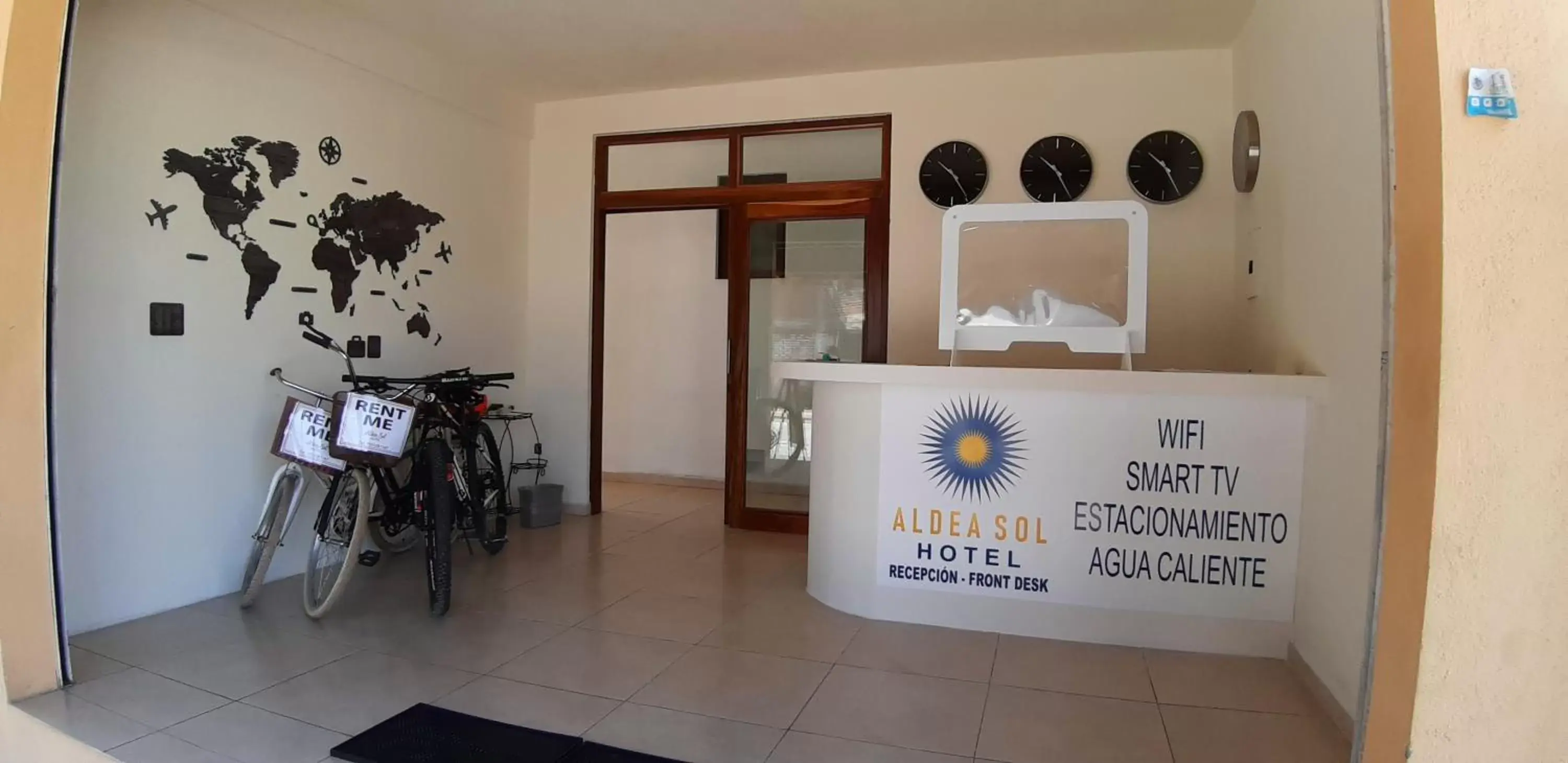 Lobby or reception in Hotel Aldea Sol