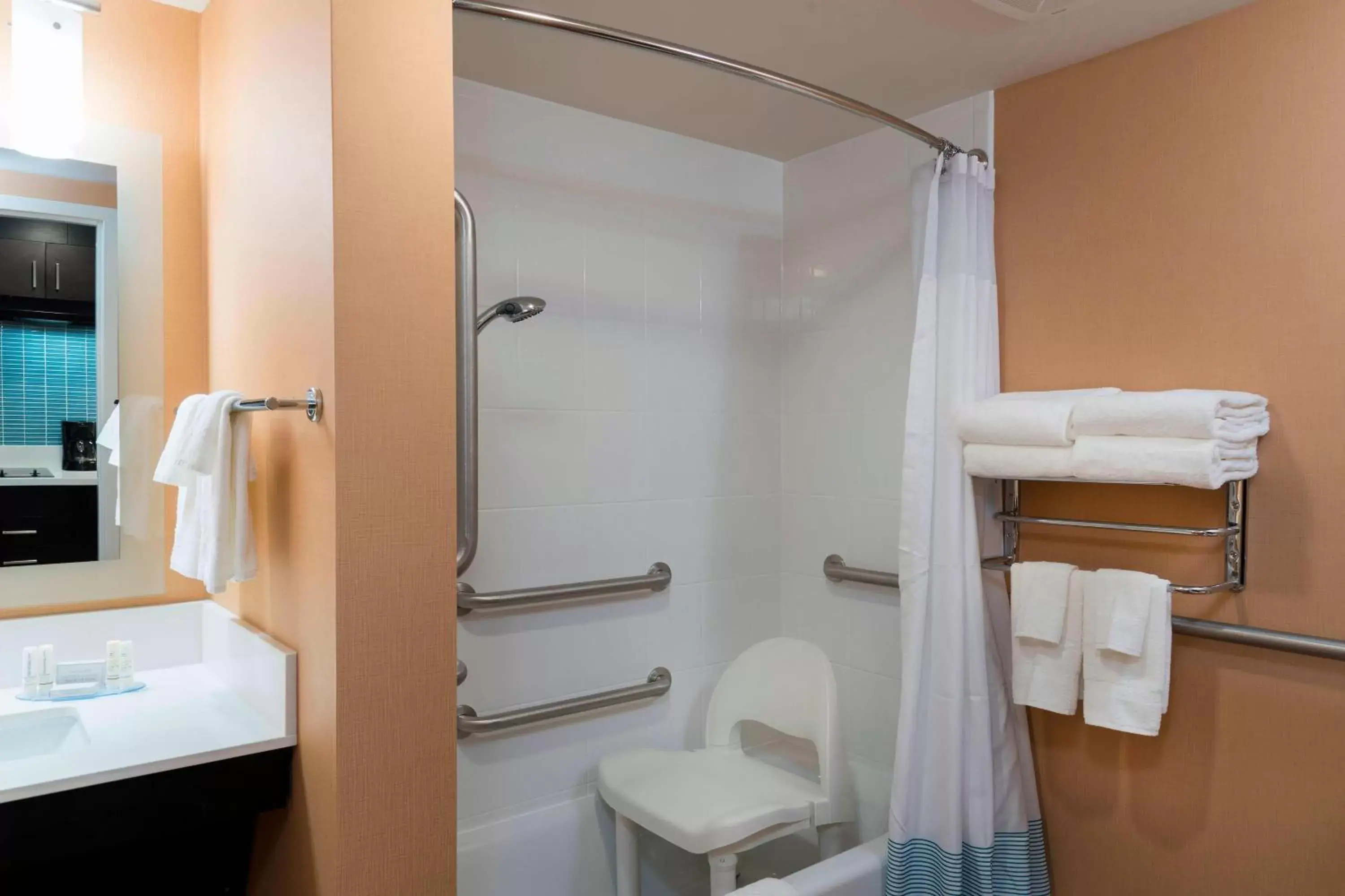 Bathroom in TownePlace Suites by Marriott Ontario-Mansfield