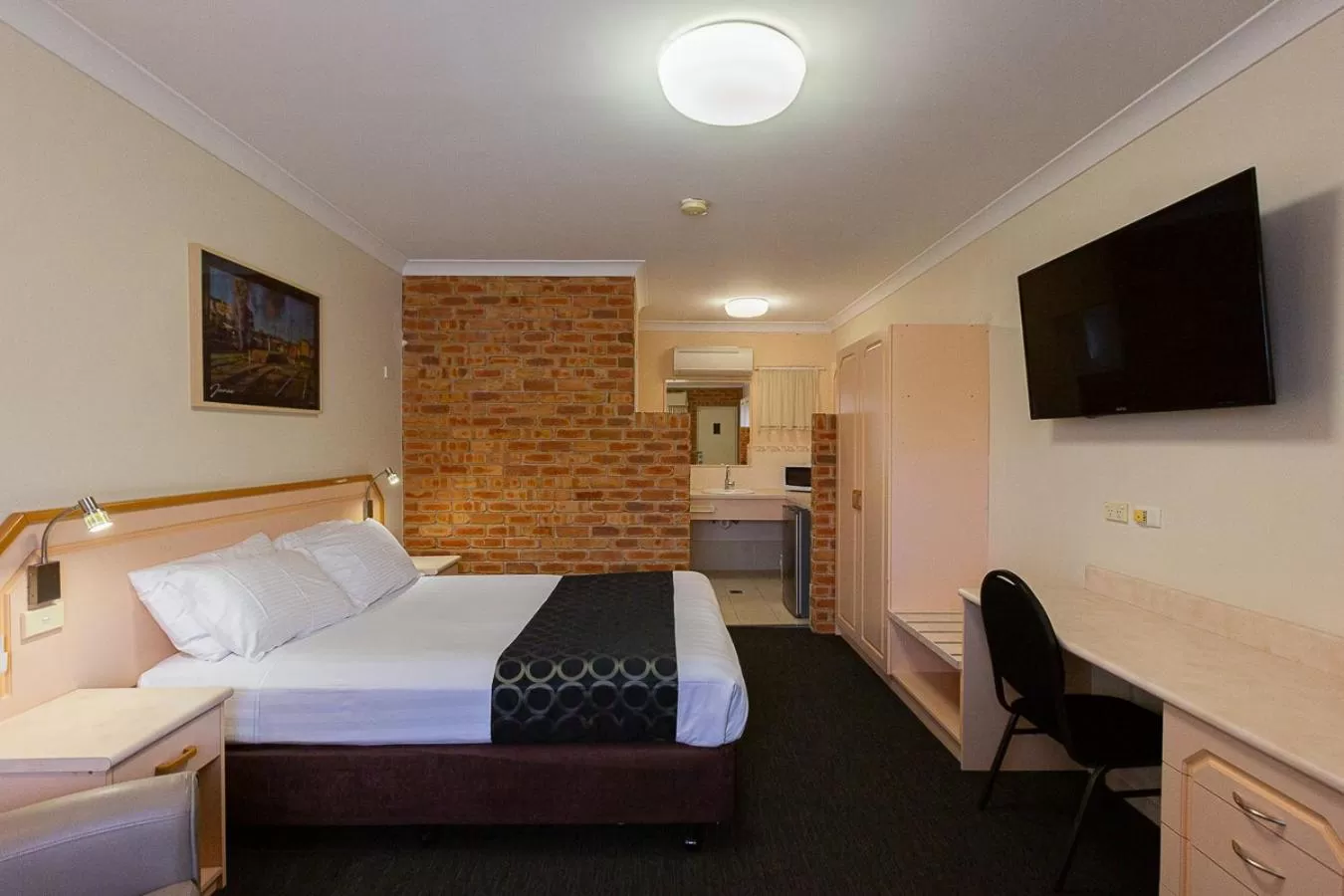 Bed in The Crossing Motel