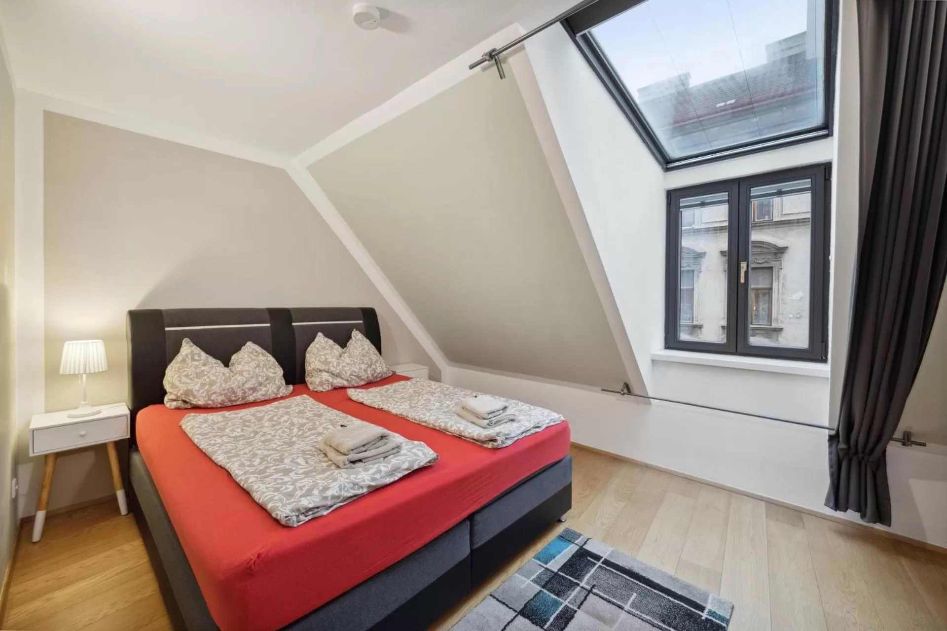 Bedroom, Bed in Florian's apartments in Mariahilf Vienna