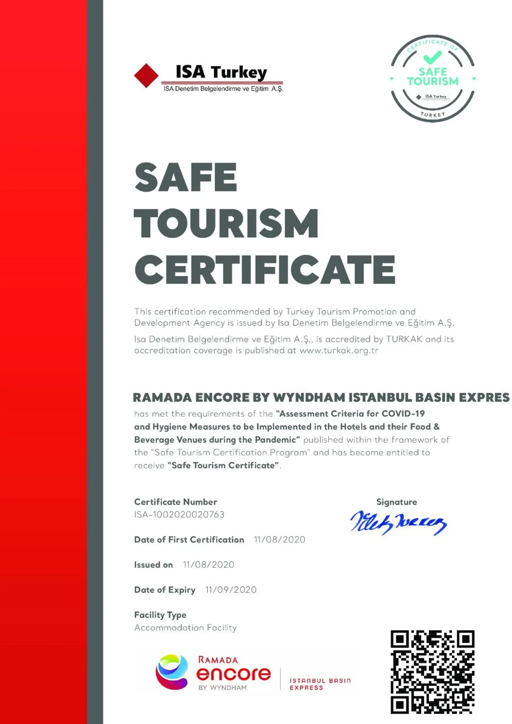 Logo/Certificate/Sign in Ramada Encore By Wyndham Istanbul Basin Express