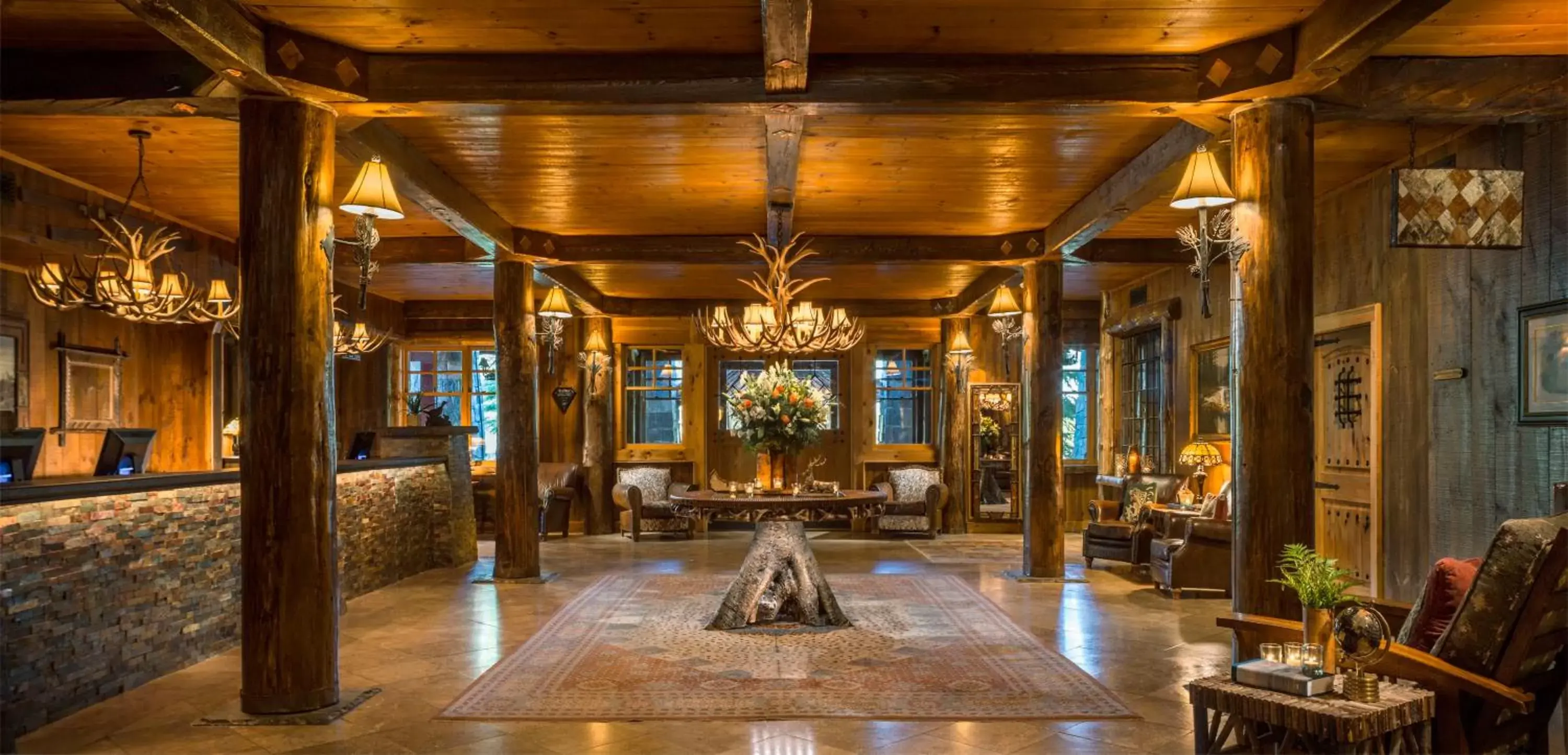 Lobby or reception in The Whiteface Lodge