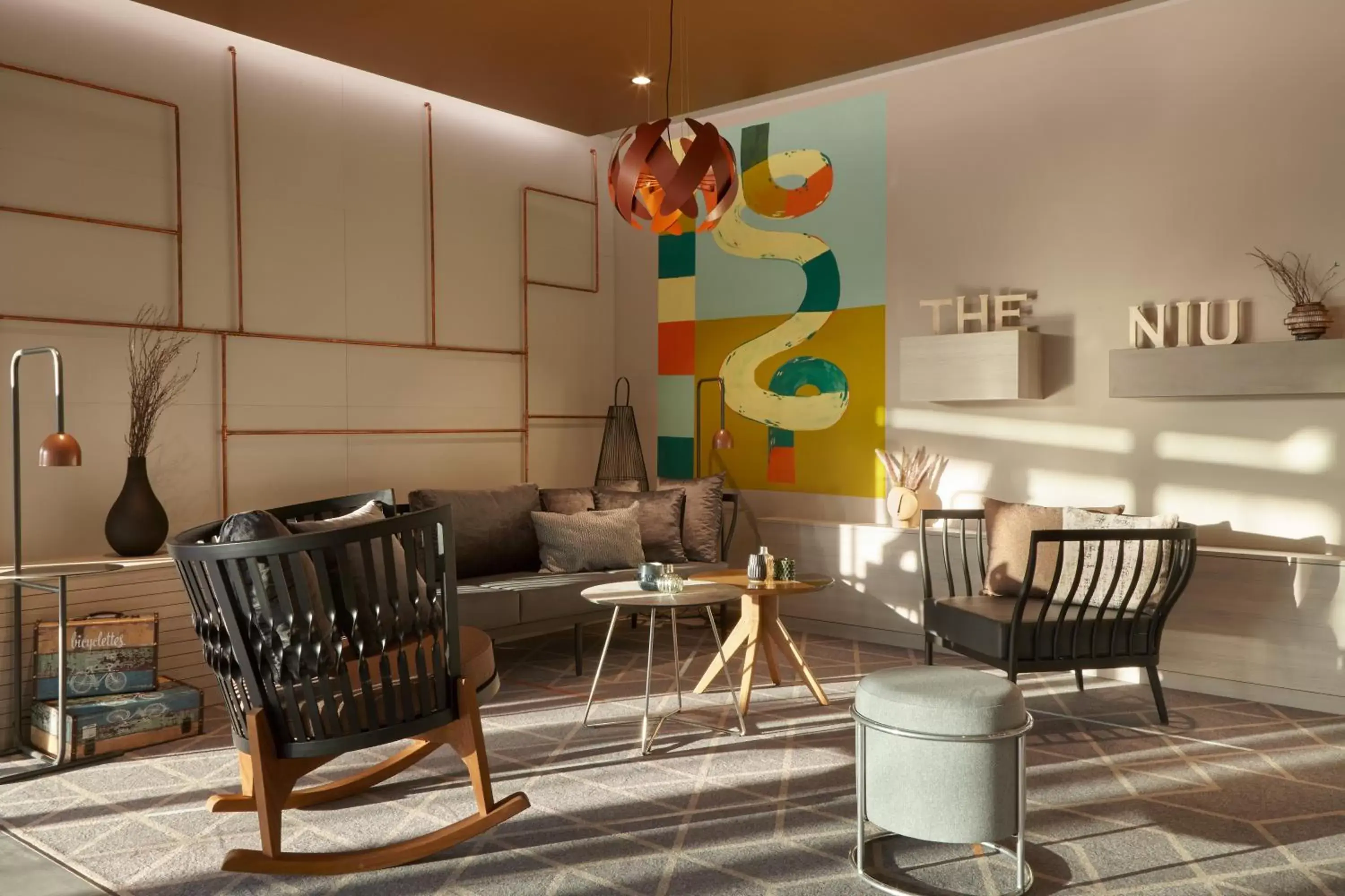 Lobby or reception in Holiday Inn - the niu, Hub Dusseldorf Messe by IHG Lobby or reception in Holiday Inn - the niu, Hub Dusseldorf Messe by IHG