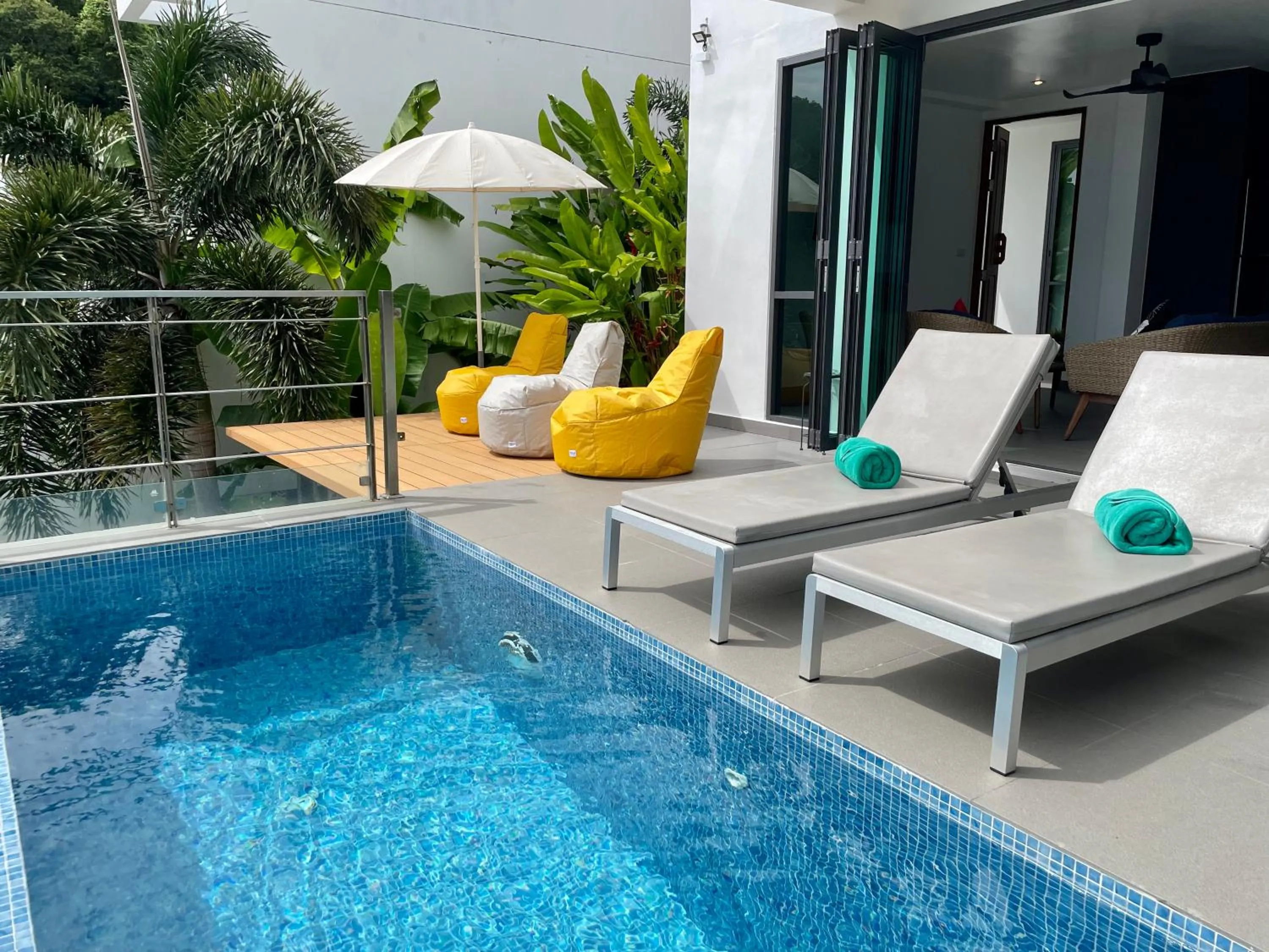 Patio in Baan Saint-Tropez Seaview Villas Kata Beach