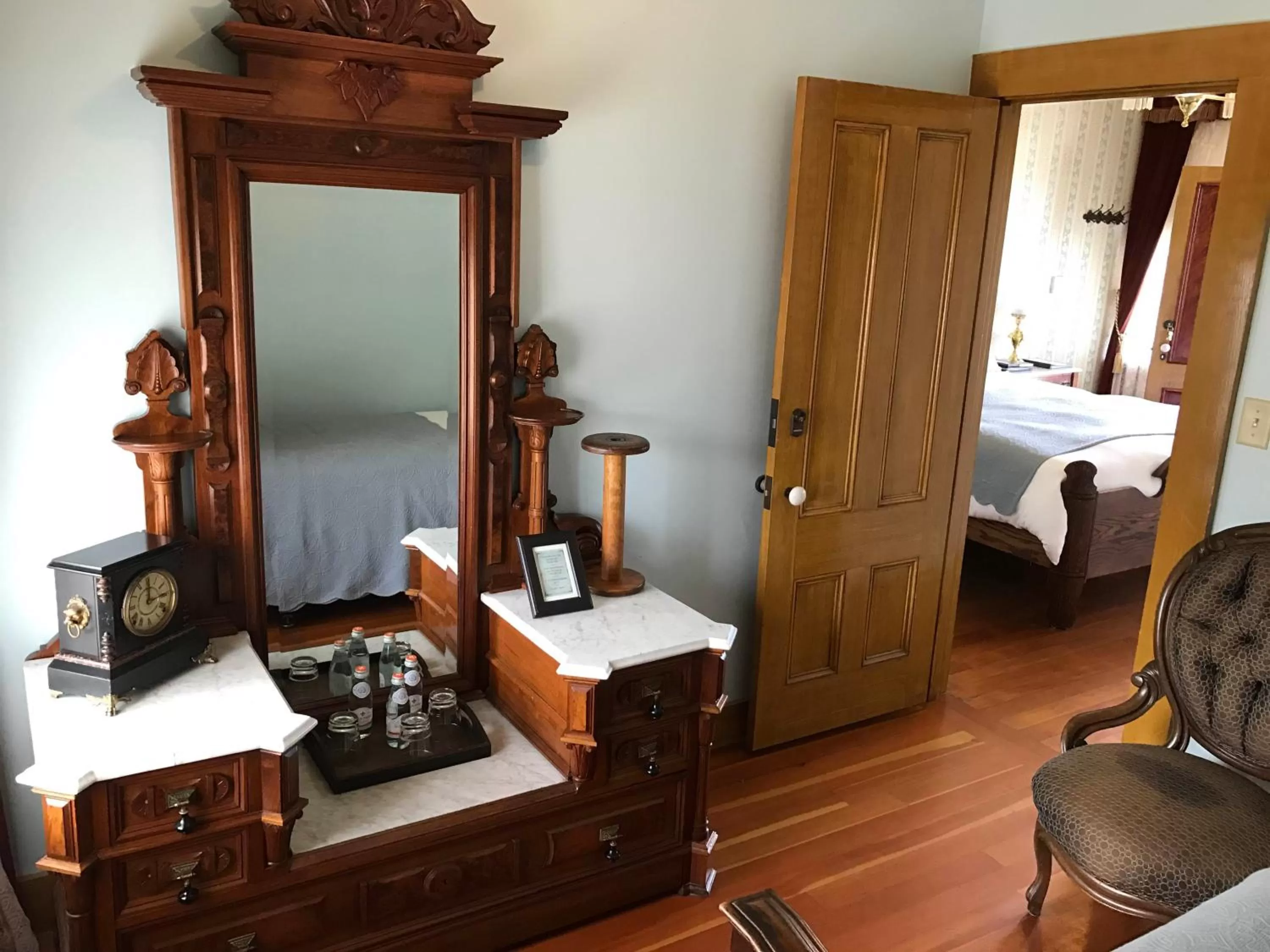 Decorative detail, Bed in Cosmopolitan Hotel