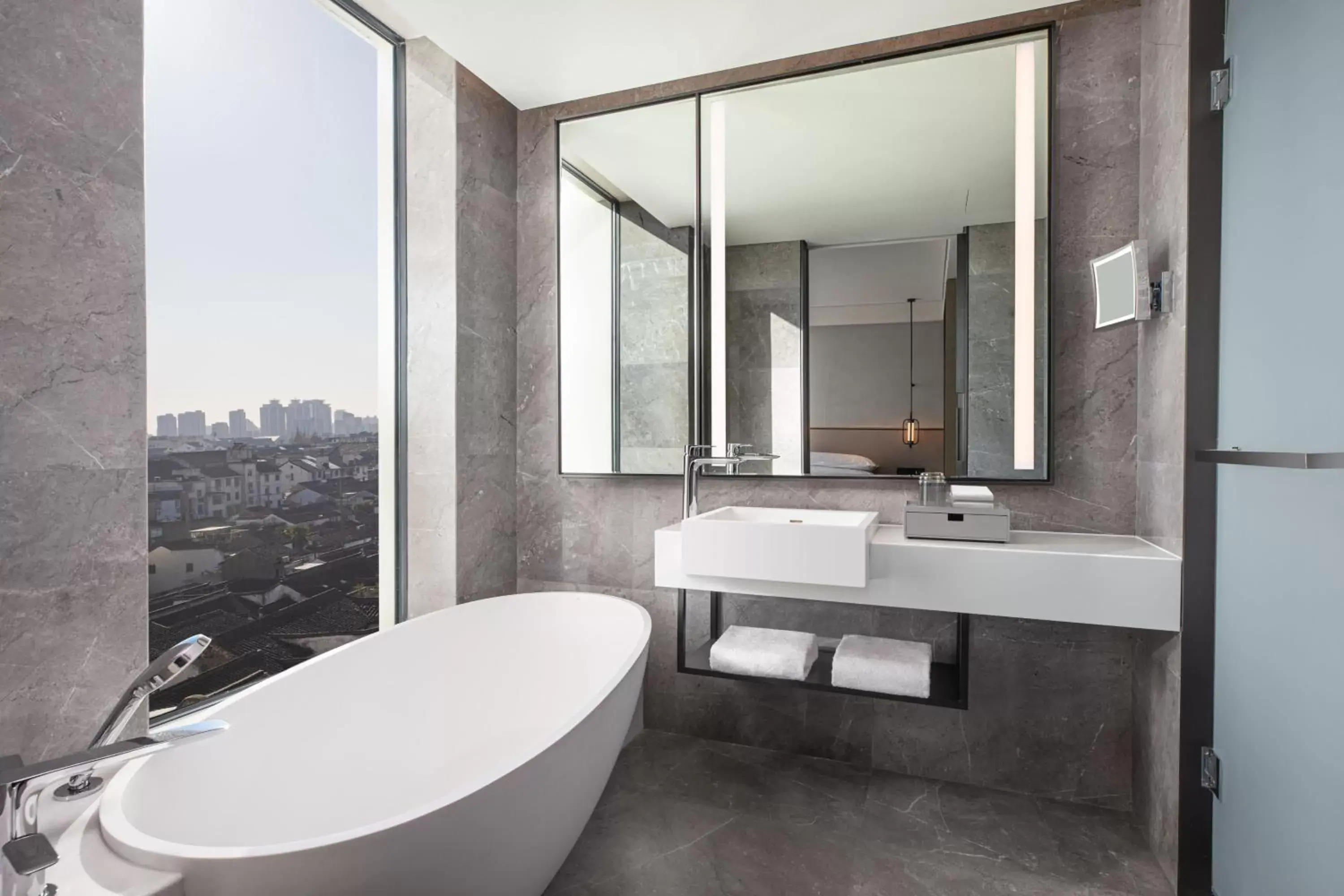 Living room, Bathroom in AC Hotel by Marriott Suzhou China