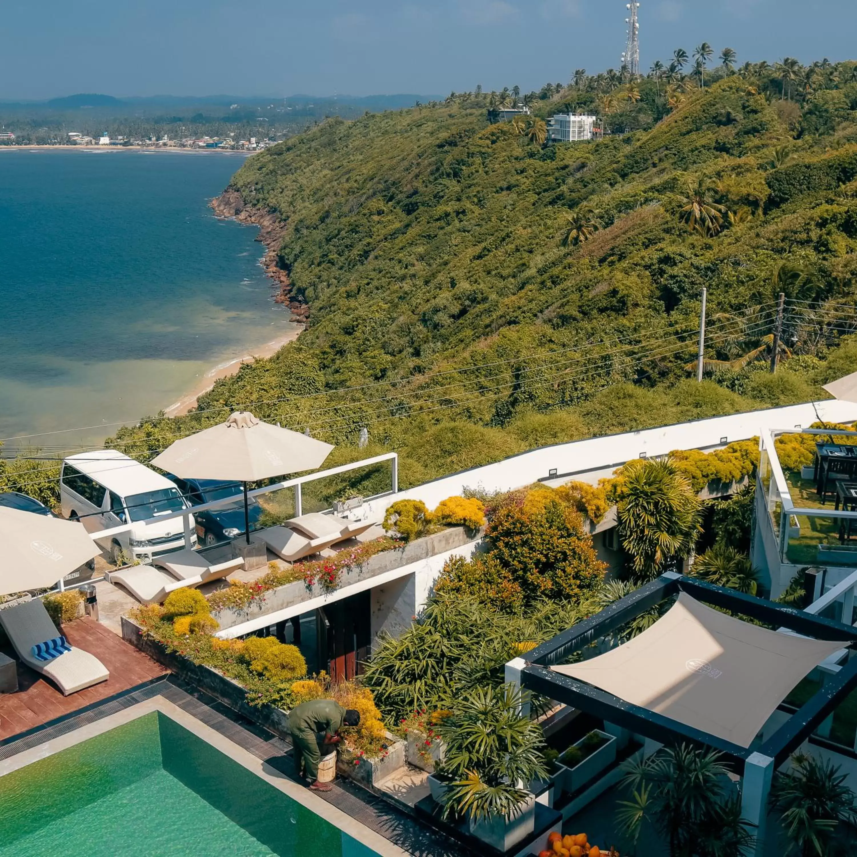 Garden view, Bird's-eye View in Levels Unawatuna