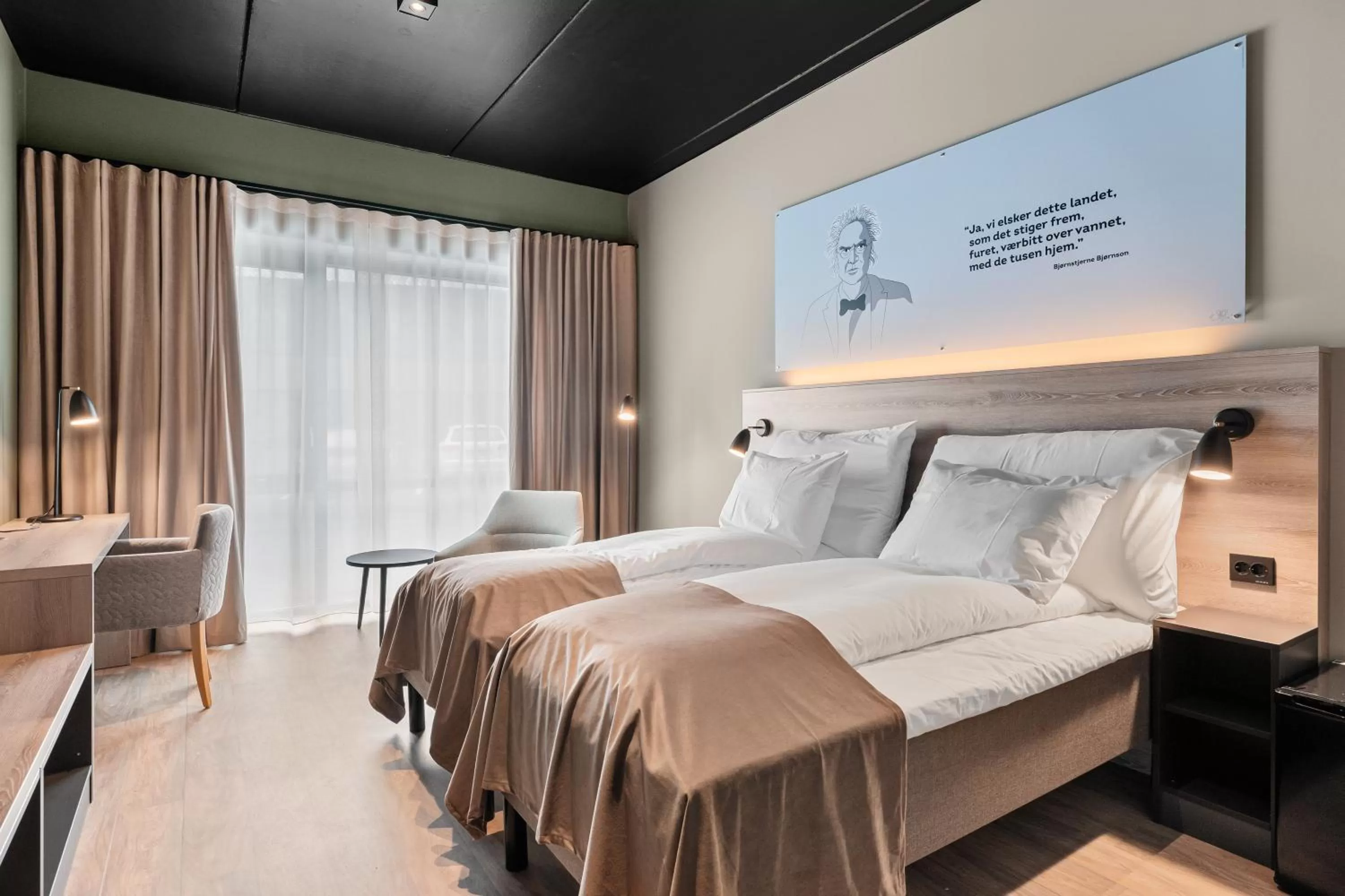 Bed in Hotell Jæren