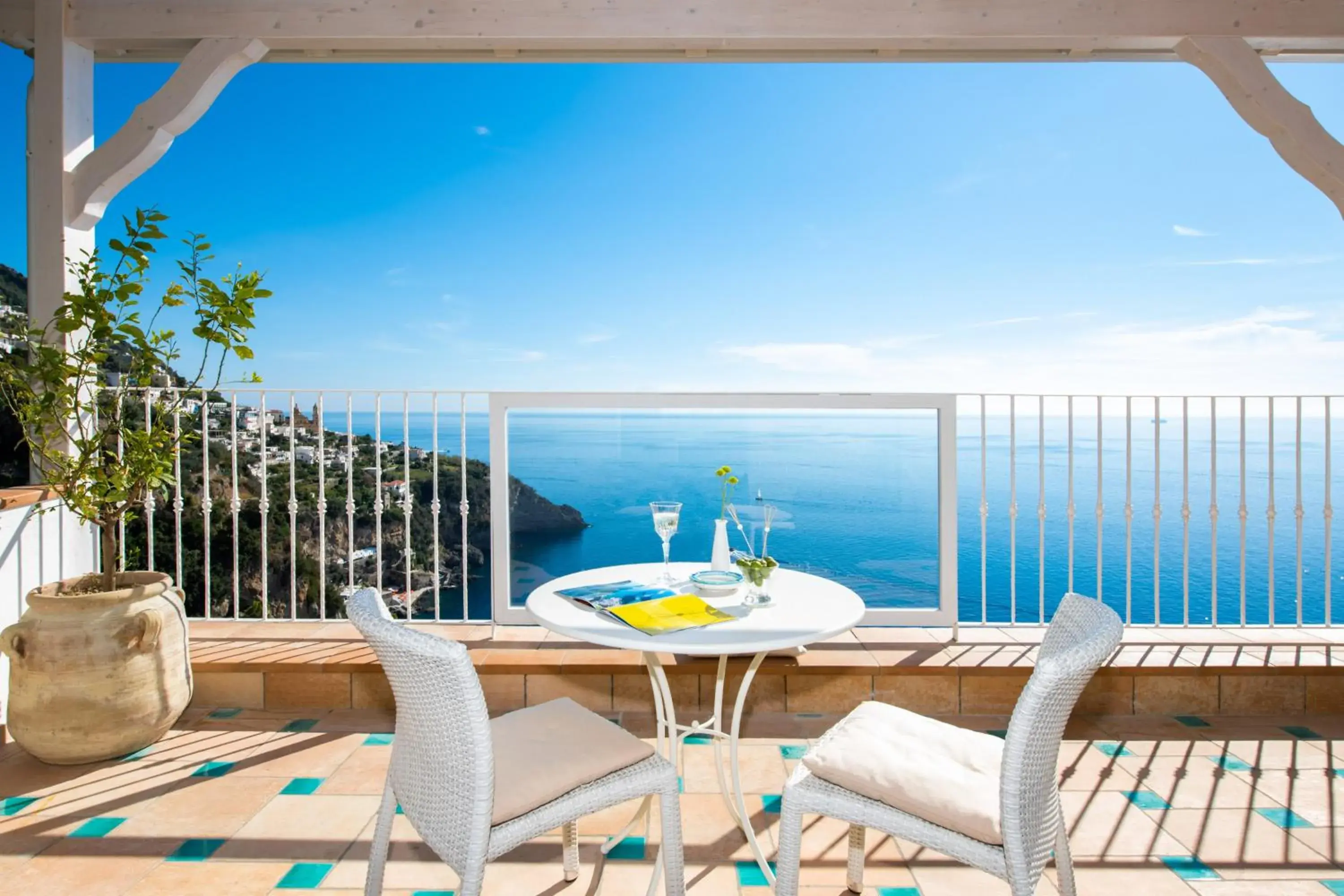 Patio, Balcony/Terrace in Grand Hotel Tritone