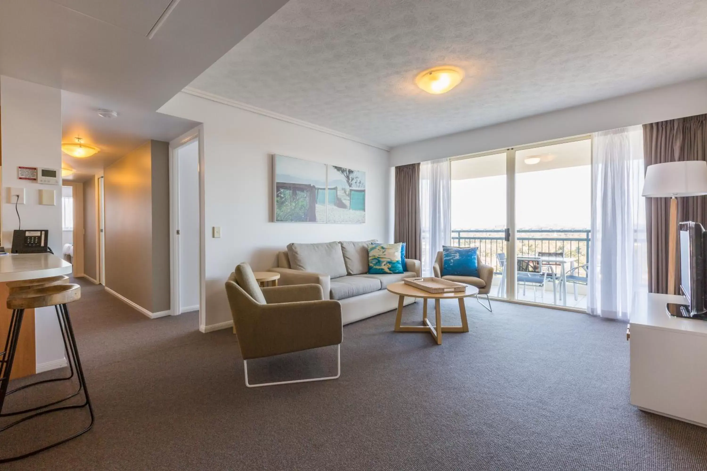 Living room, Seating Area in Club Wyndham Kirra Beach