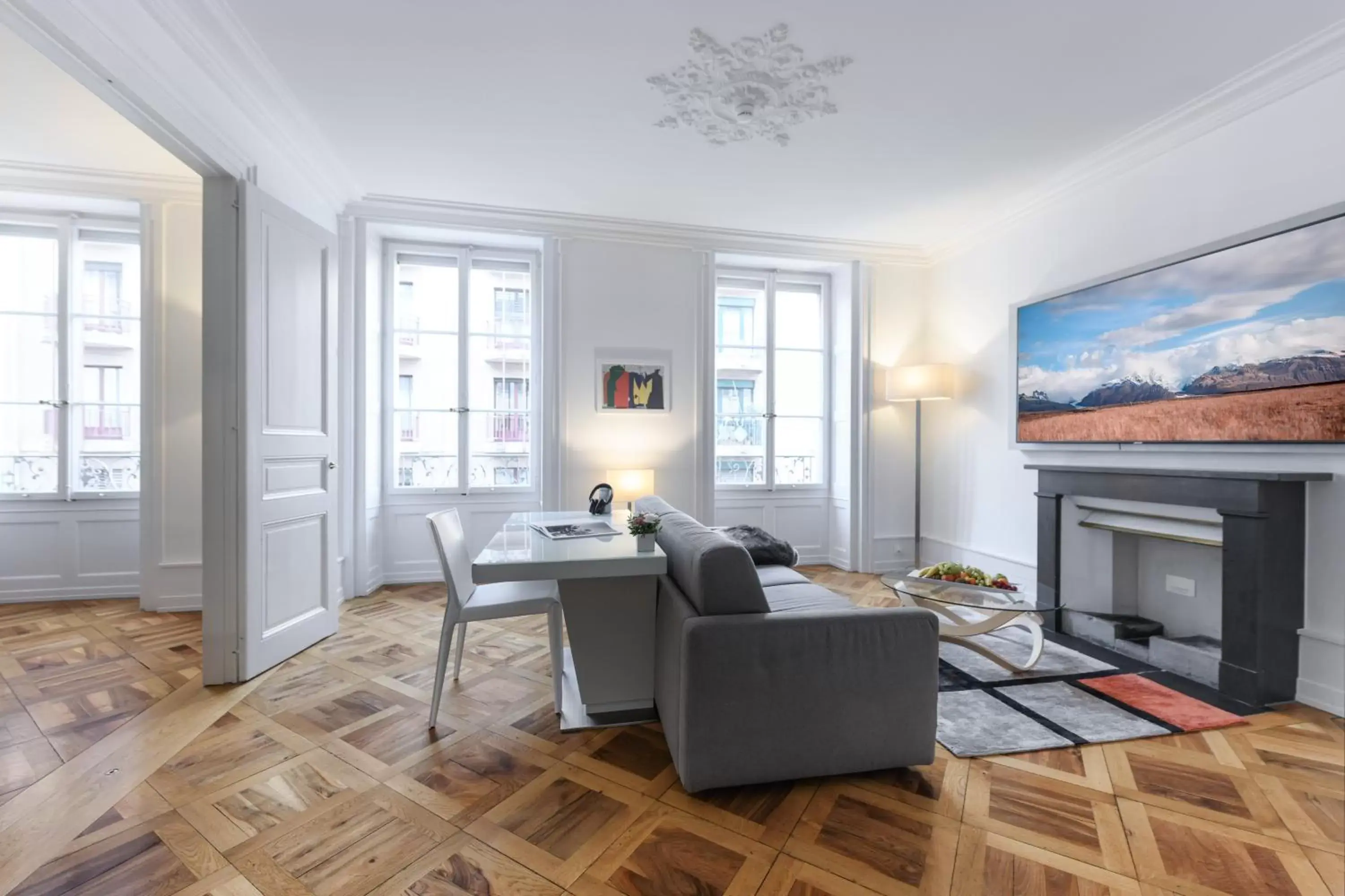 Living room, Seating Area in Swiss Luxury Apartments