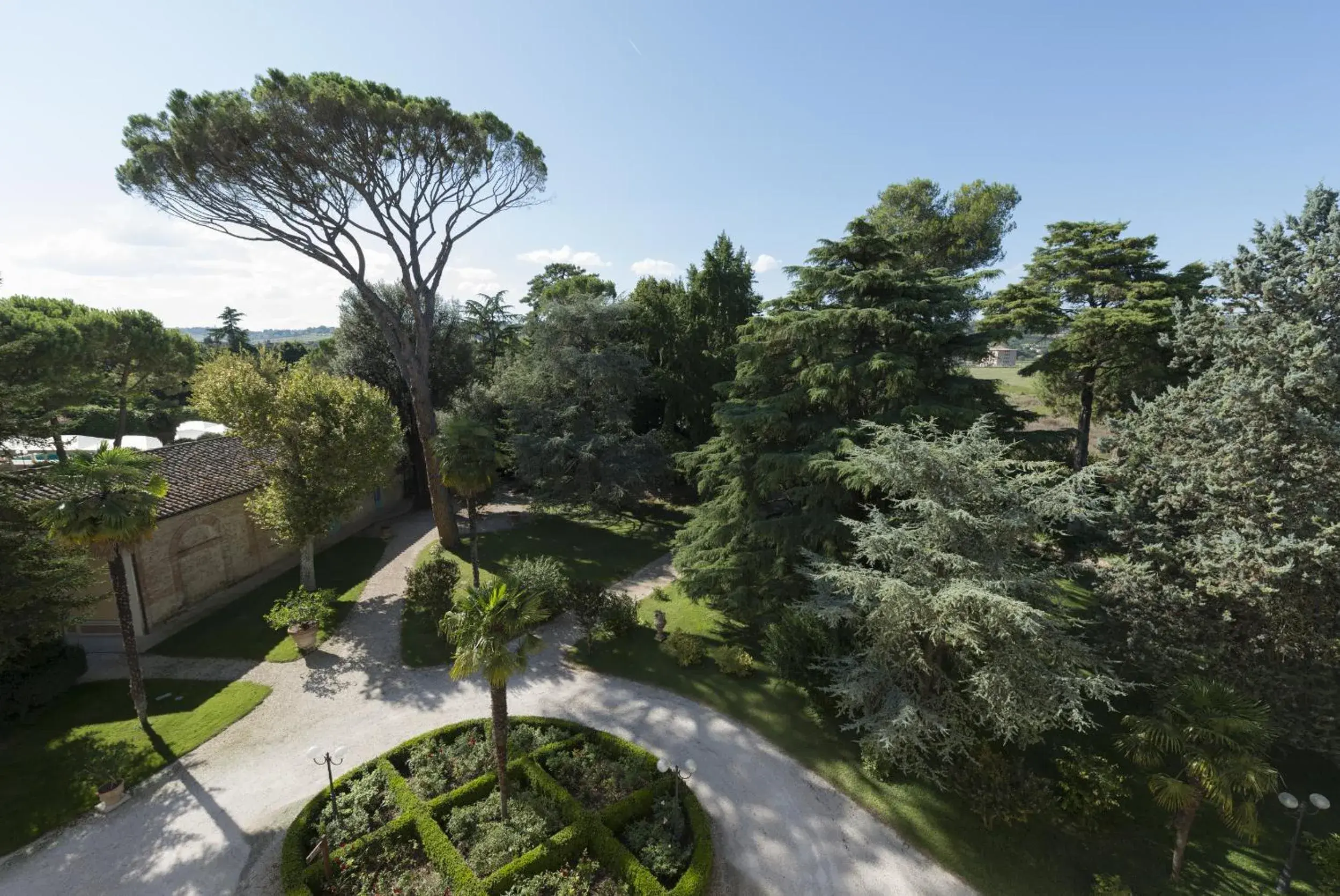 Garden view in Posta Donini-Historic Hotel