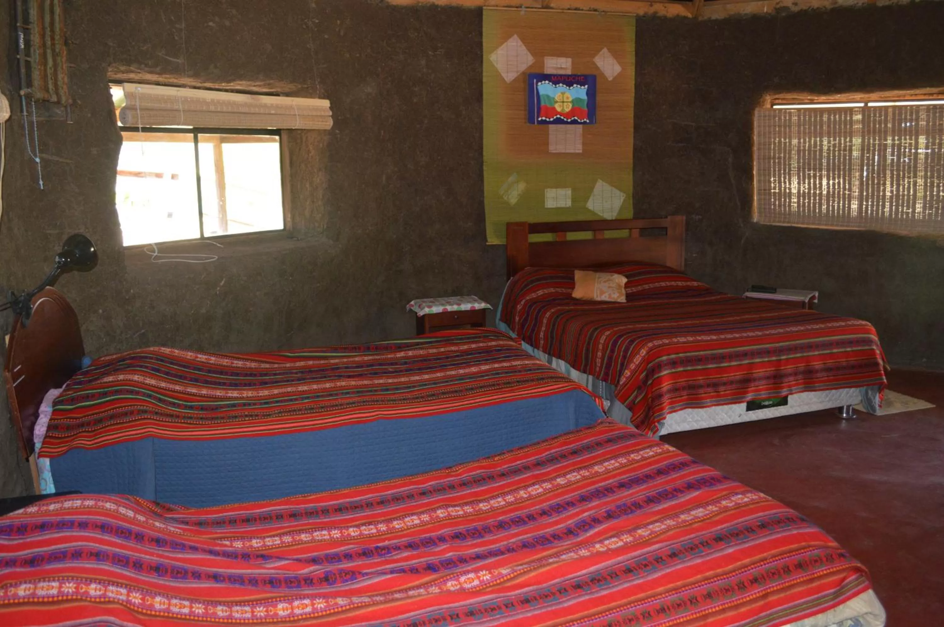 Bed in Coyunche Cabañas y Camping Laja & San Rosendo