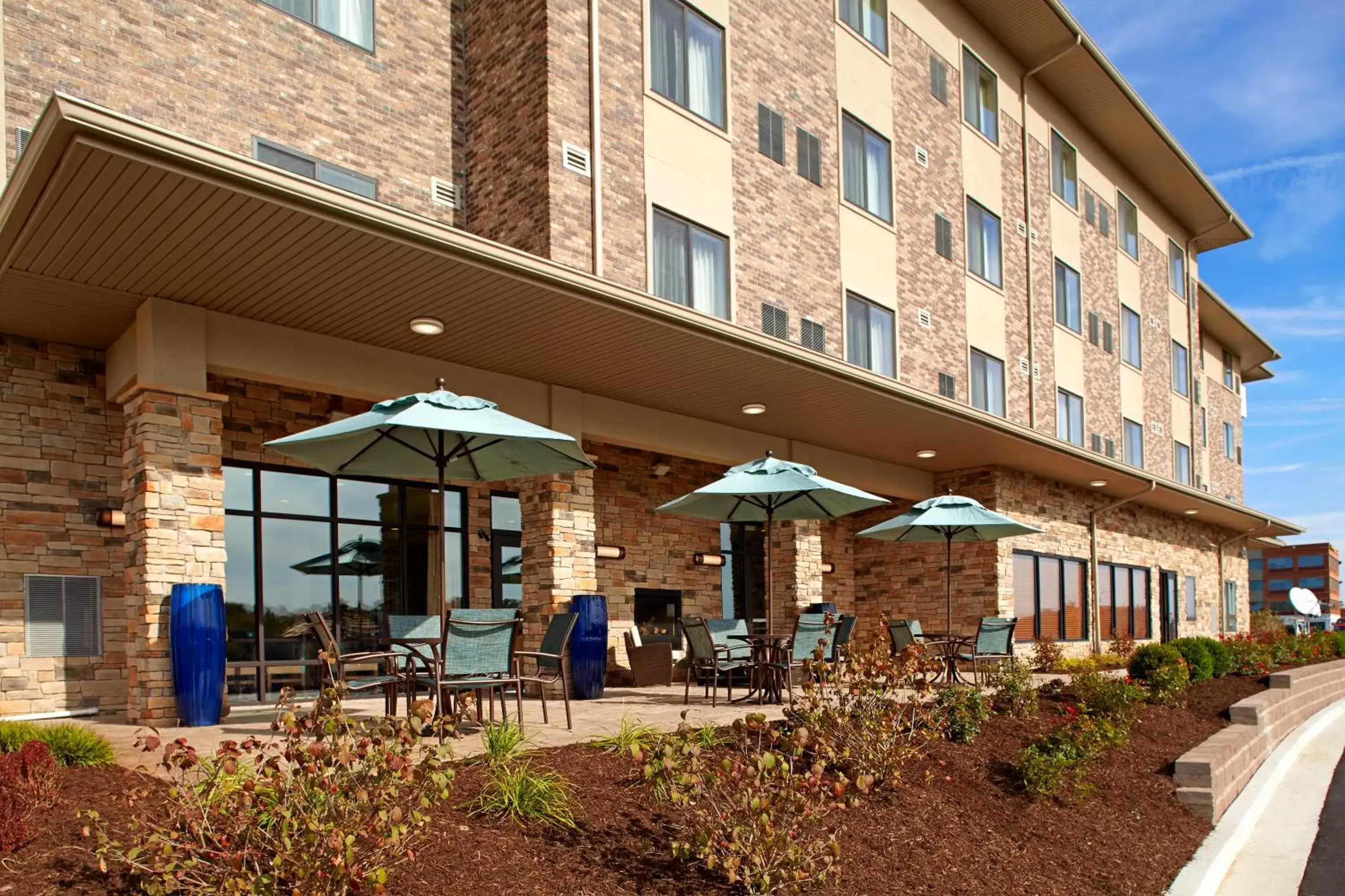 Patio in Hawthorn Suites by Wyndham Wheeling at The Highlands