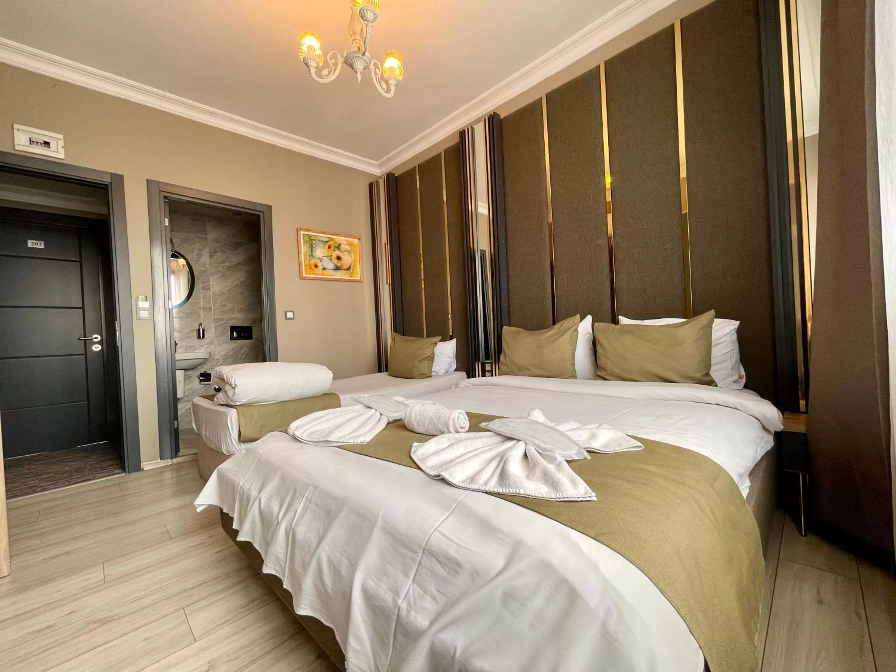 Bed in New Taksim Hotel