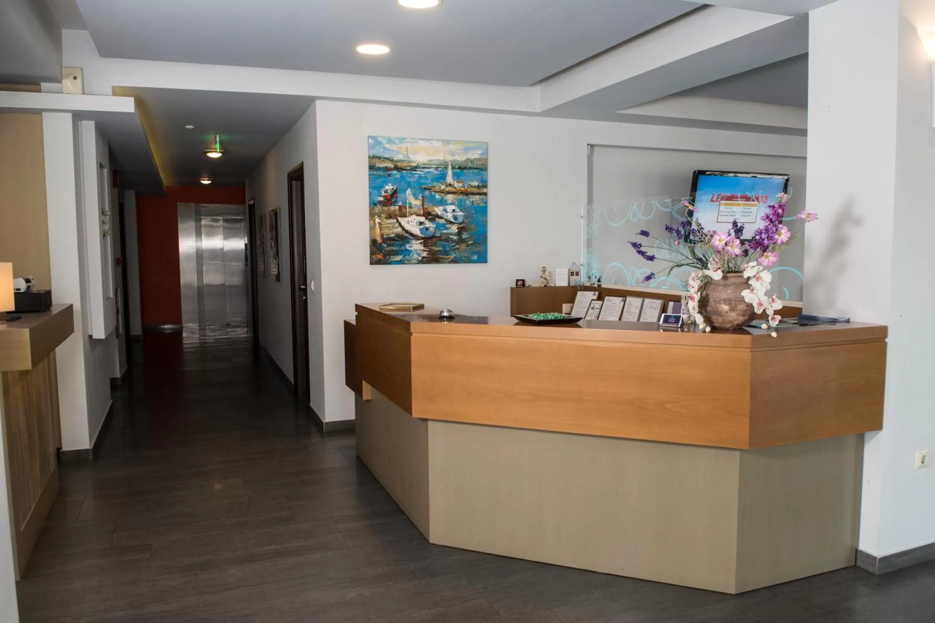 Lobby or reception in Hotel Olympos