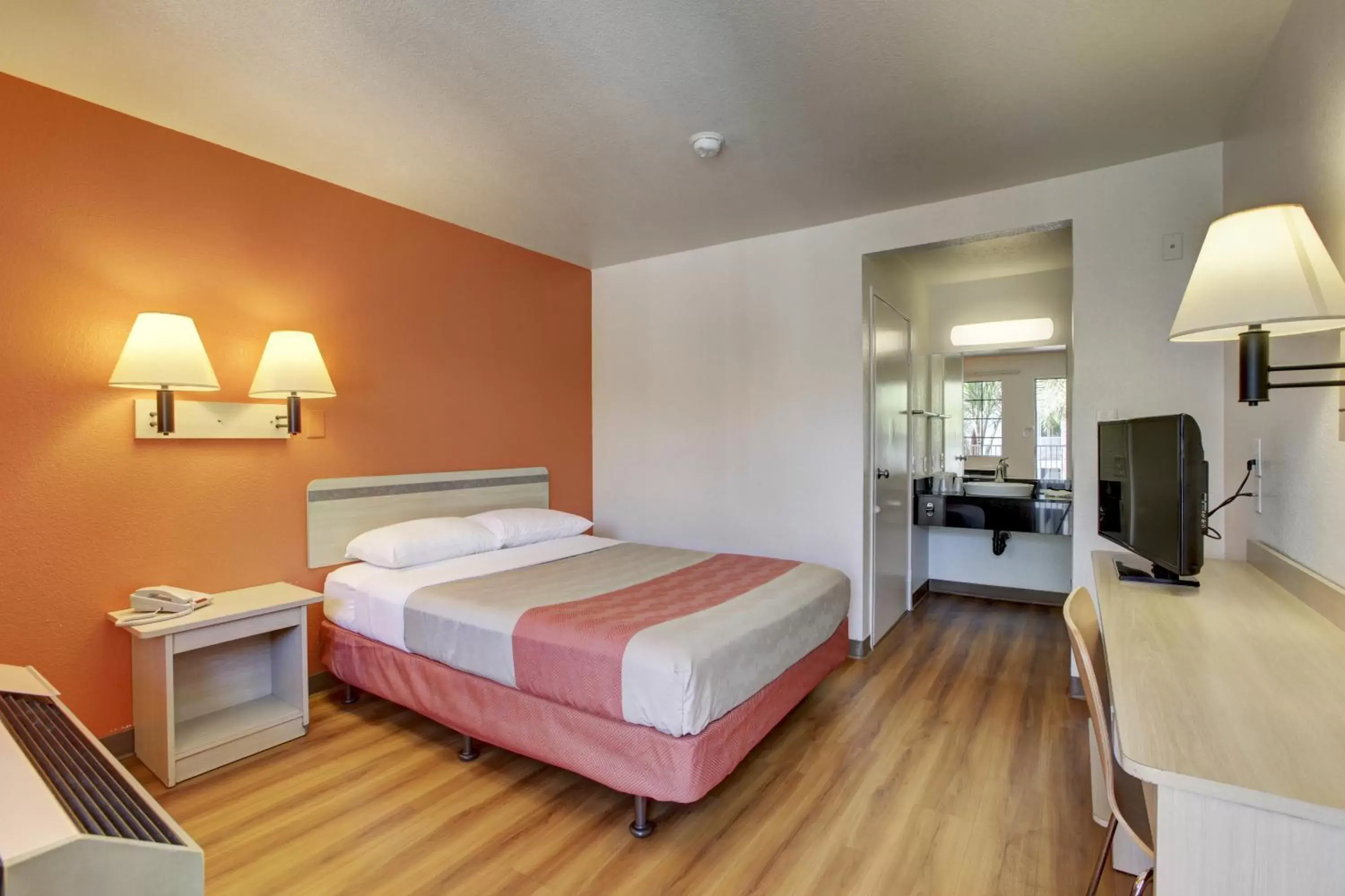 Bed in Motel 6-Bellflower, CA - Los Angeles