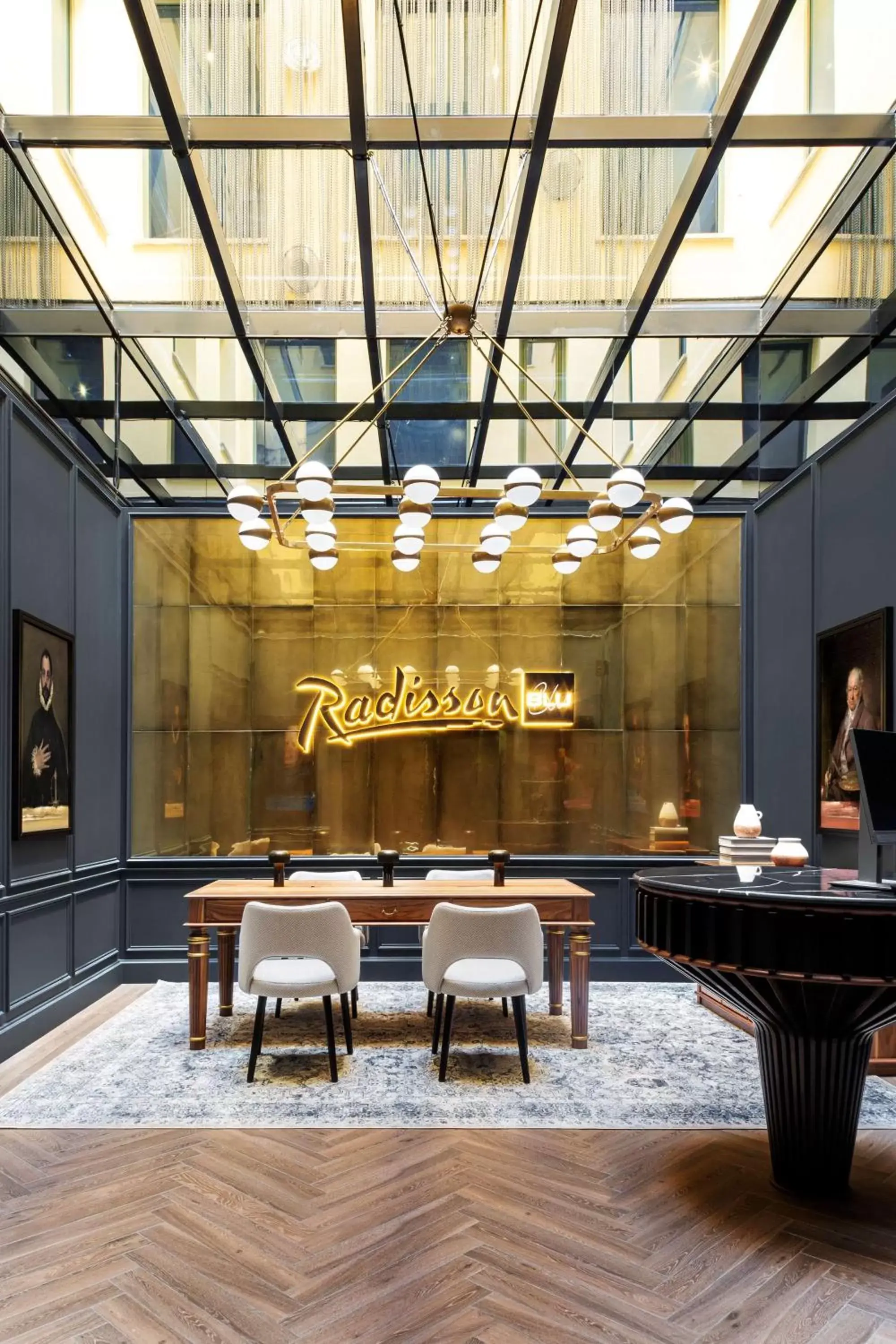 Lobby or reception in Radisson Blu Hotel, Madrid Prado