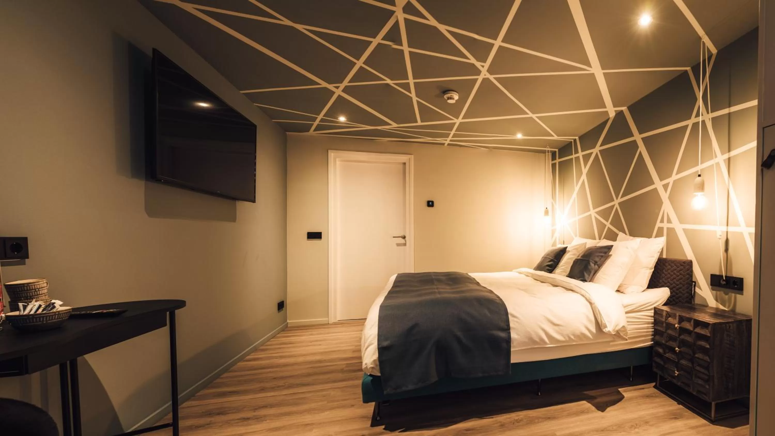 Bed in Oldschool Hotel