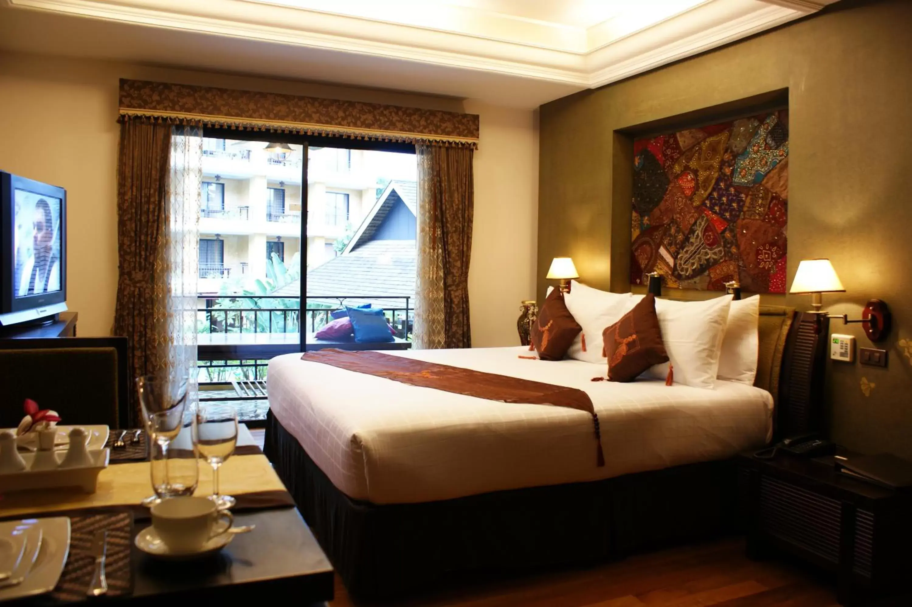 Balcony/Terrace, Bed in LK Mantra Pura Resort
