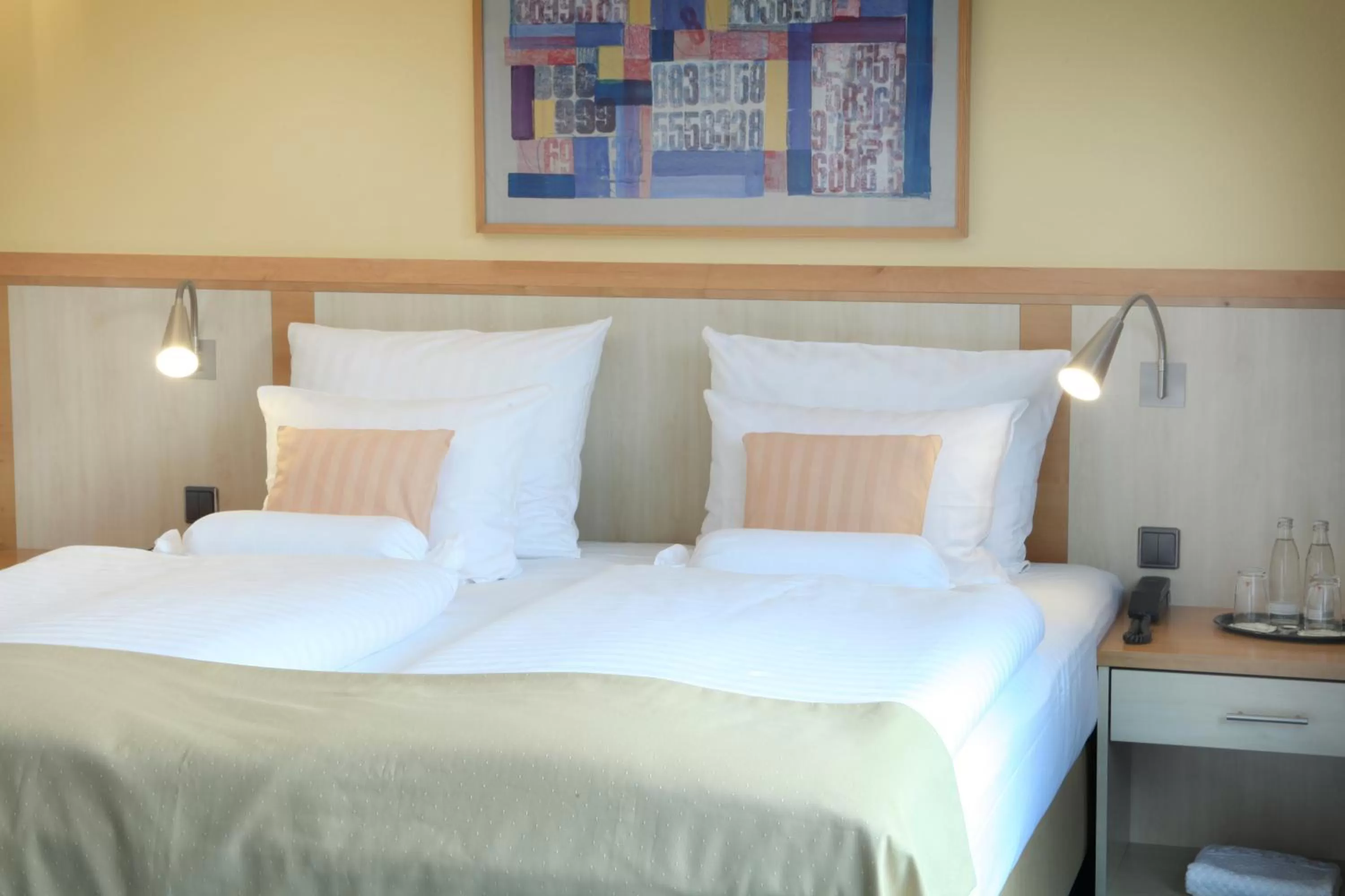 Bed in Lindner Hotel Cologne Am Dom, part of JdV by Hyatt