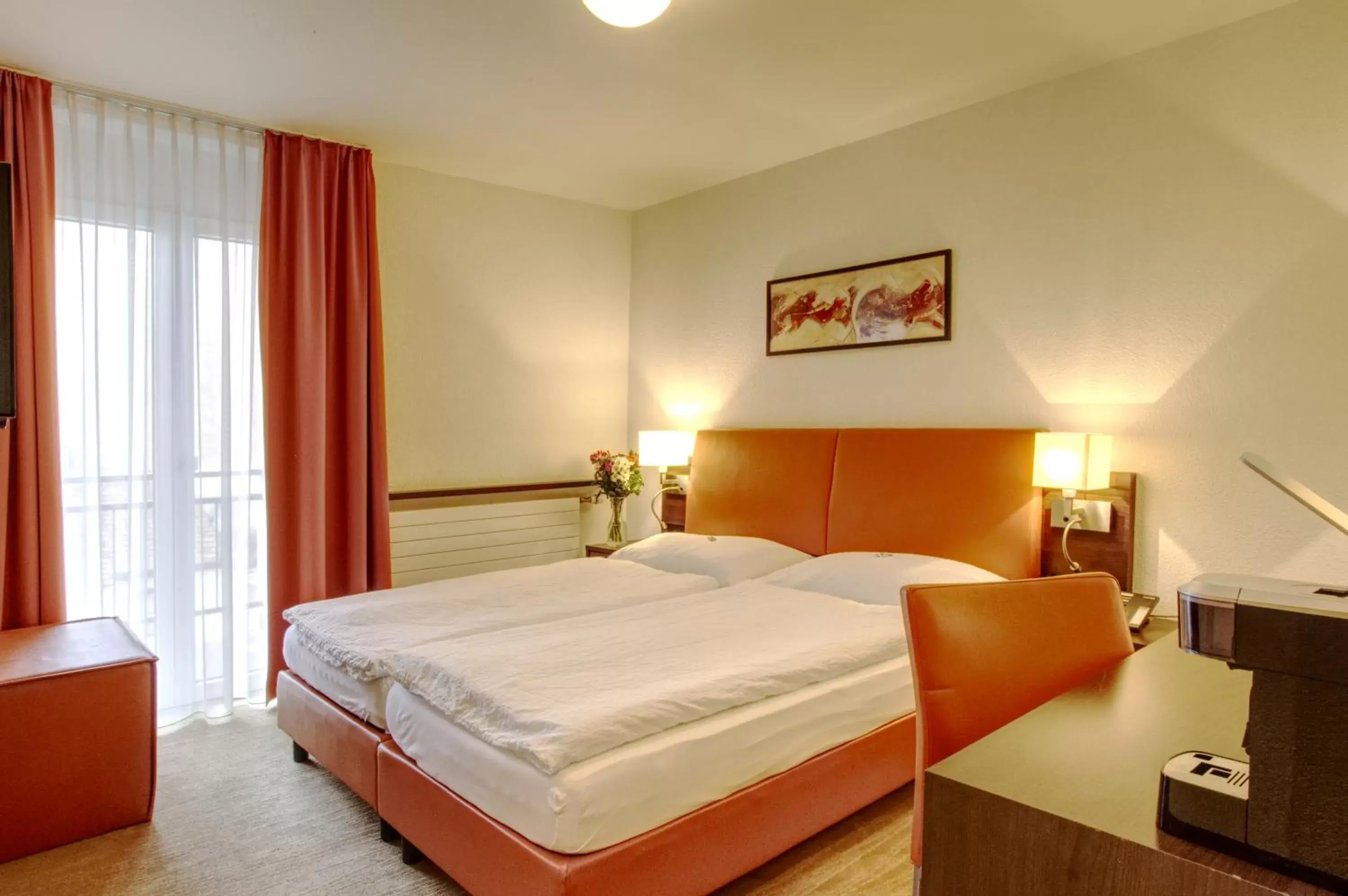 Bed in Hotel Rheinfelderhof