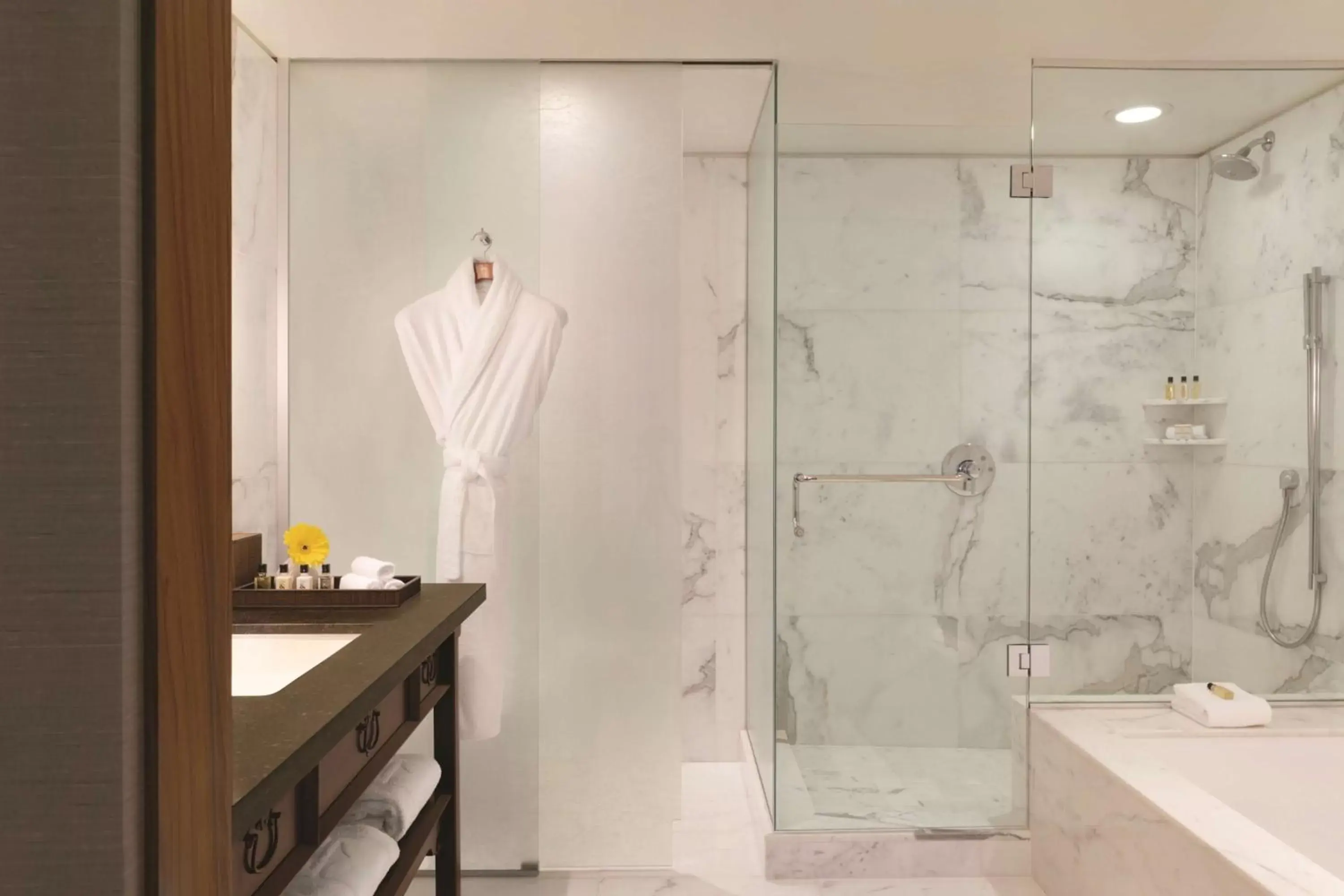 Shower, Bathroom in Shangri-La Vancouver