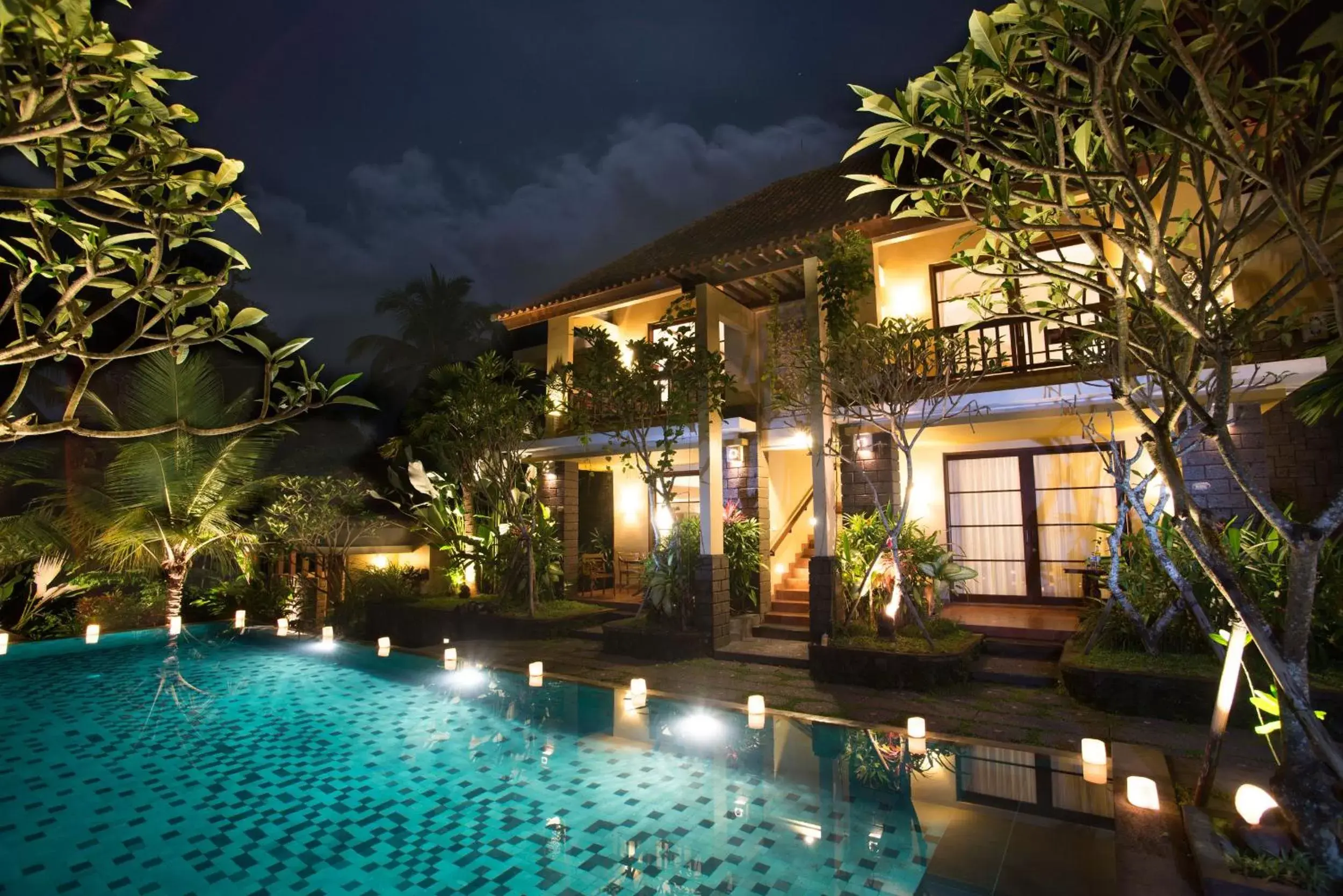 Garden, Swimming Pool in Kori Ubud Resort, Restaurant & Spa