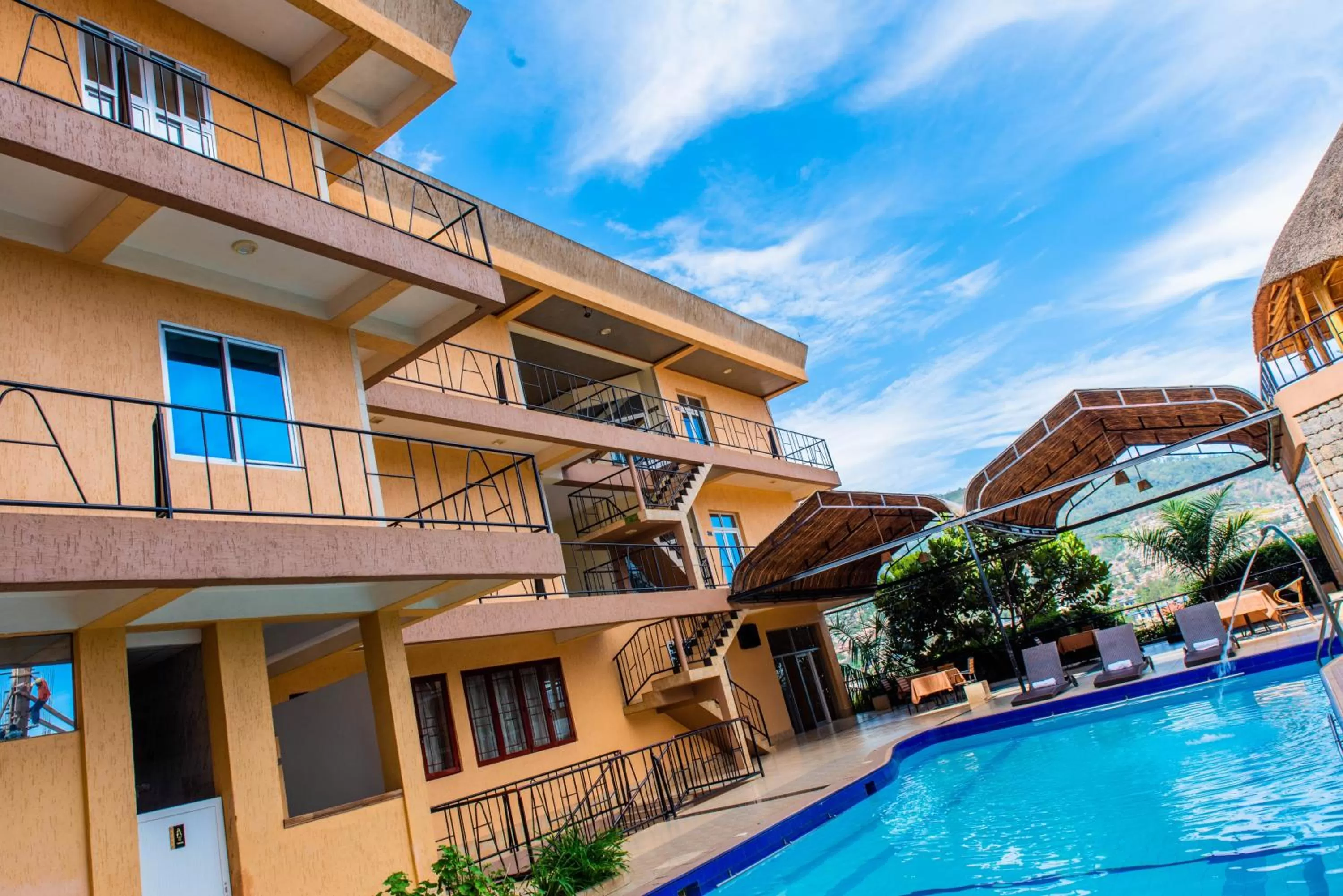 Swimming pool in Kigaliview Hotel and Apartments
