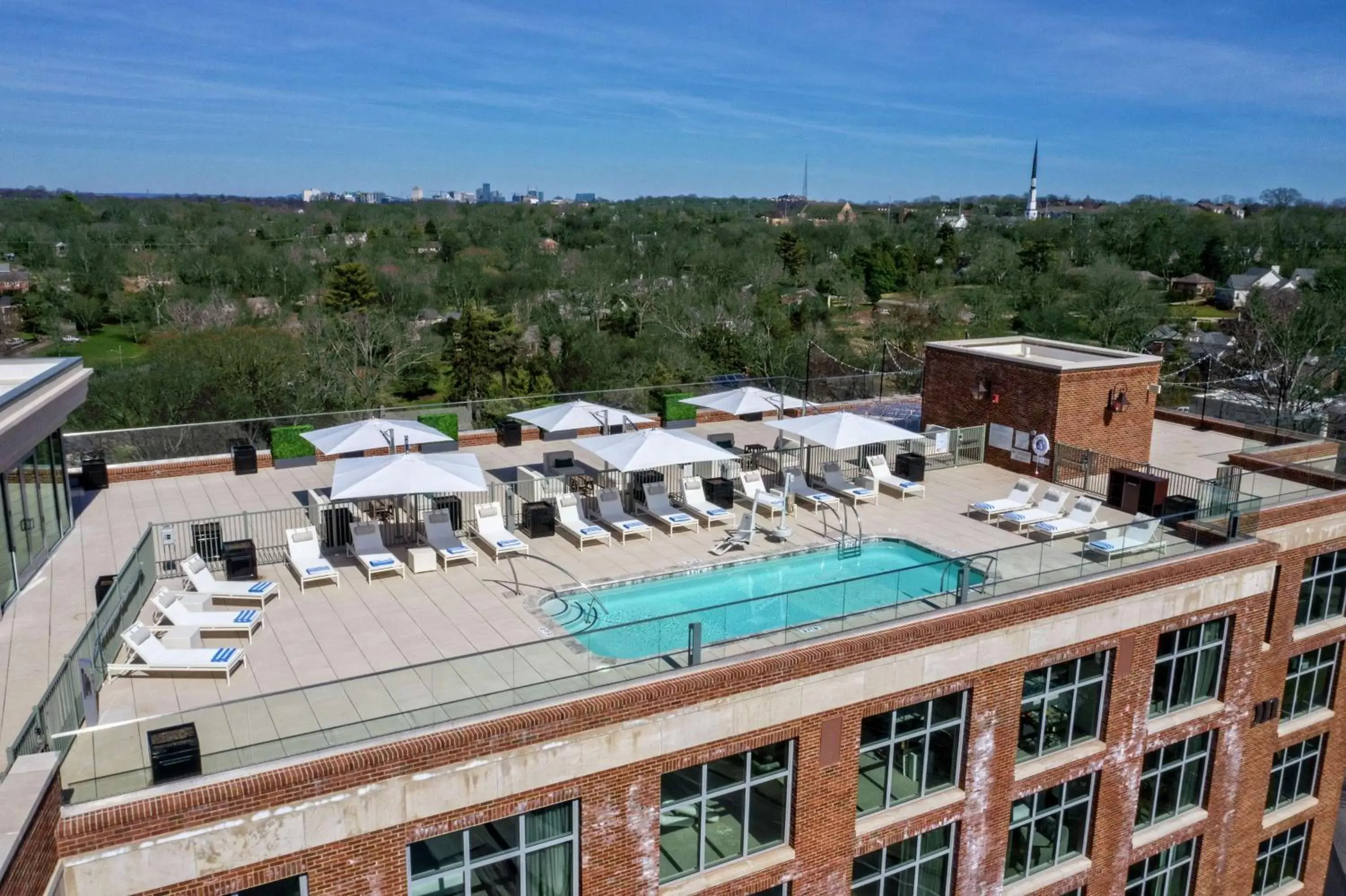 Pool View in Hilton Nashville Green Hills