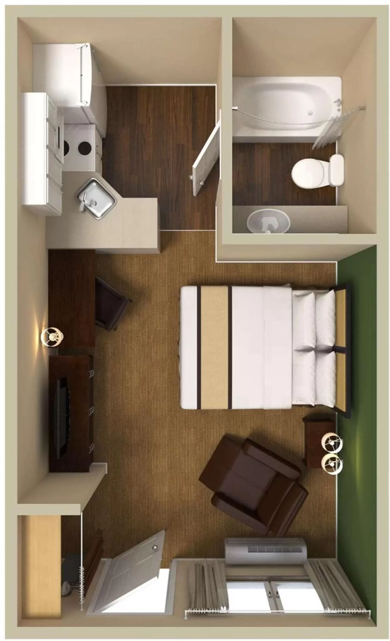 Floor plan in Home 1 Suites Extended Stay