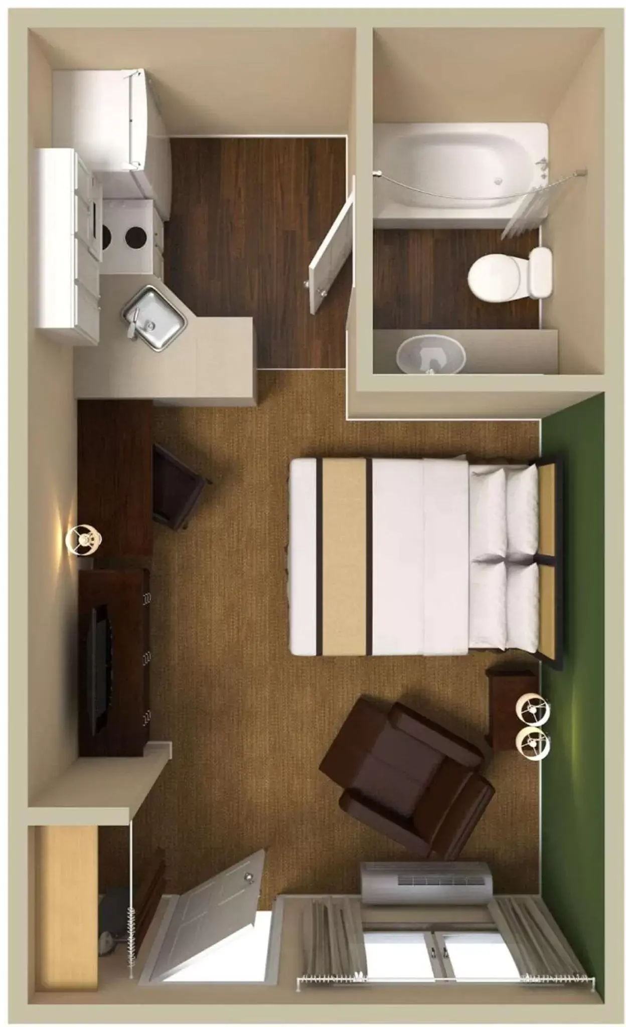 Floor Plan in Home 1 Suites Extended Stay