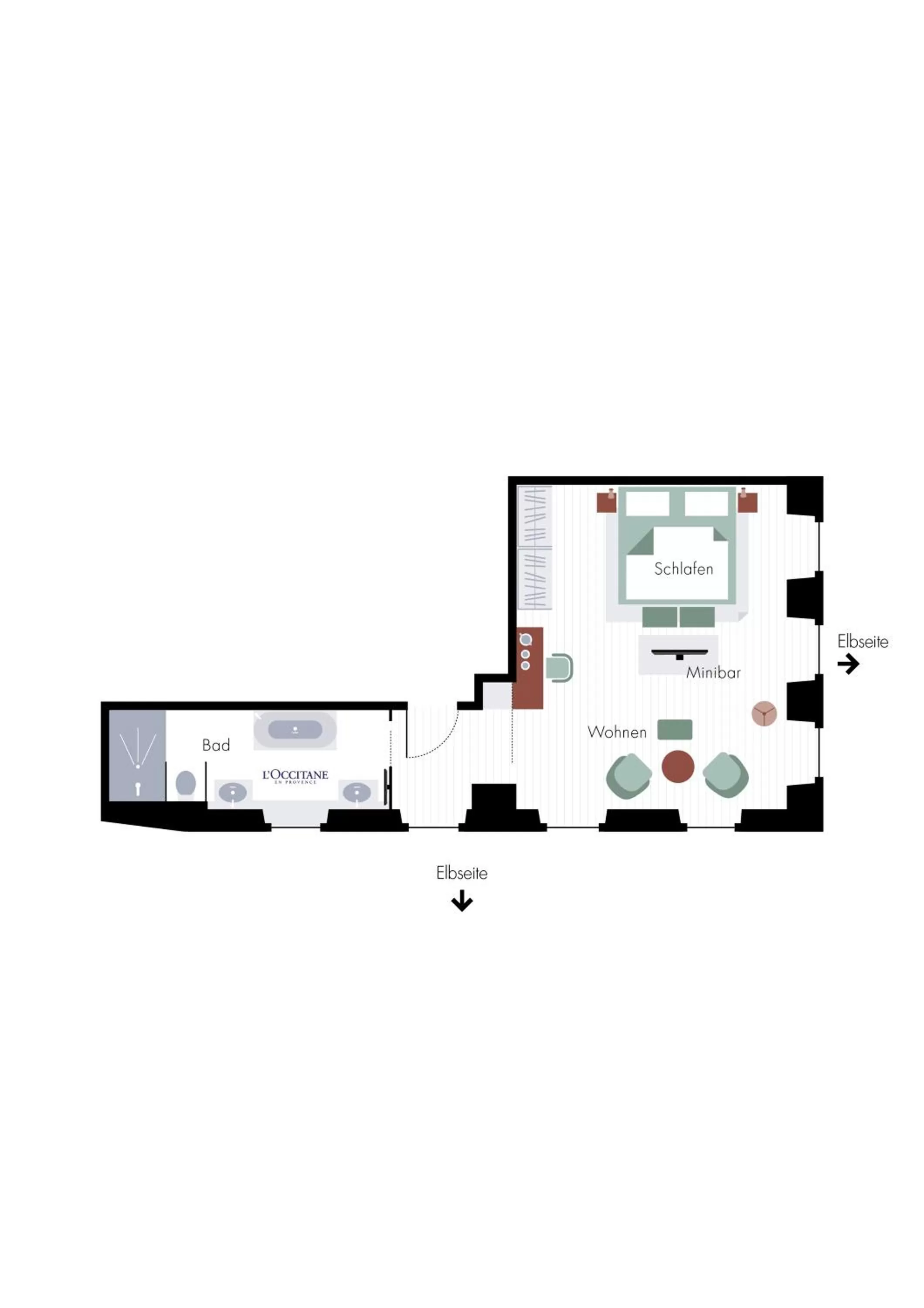 Floor plan in Bilderberg Bellevue Hotel Dresden