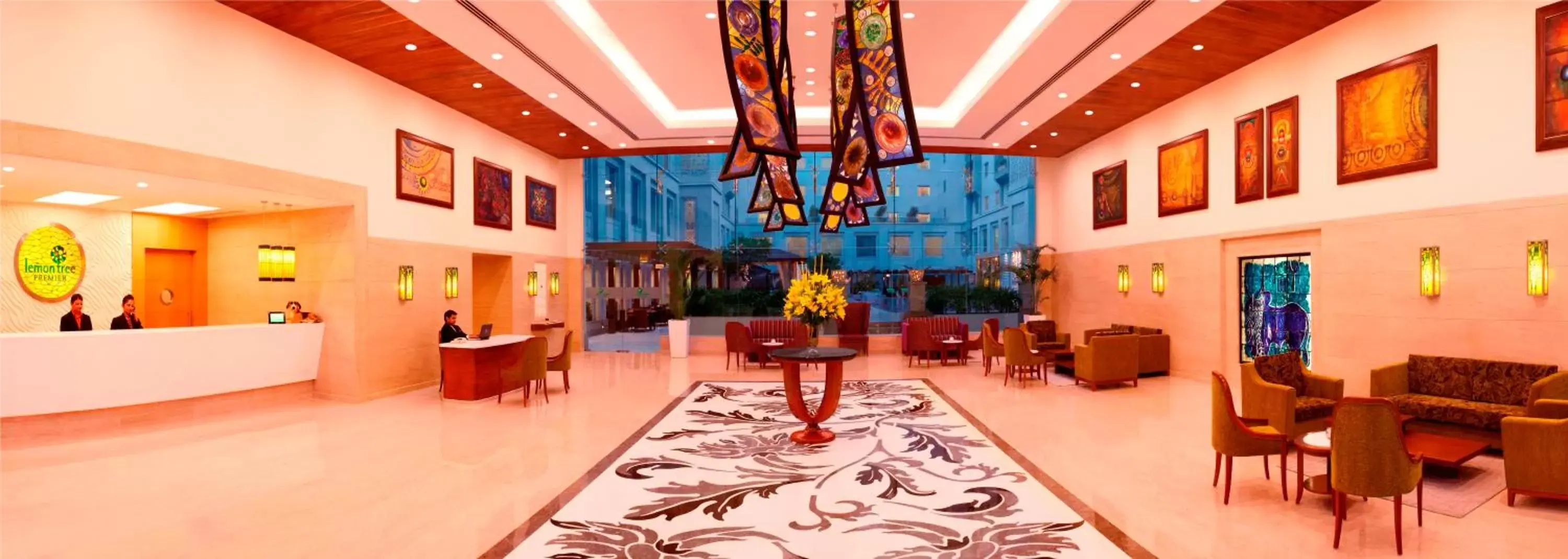 Lobby or reception, Restaurant/Places to Eat in Lemon Tree Premier, Delhi Airport