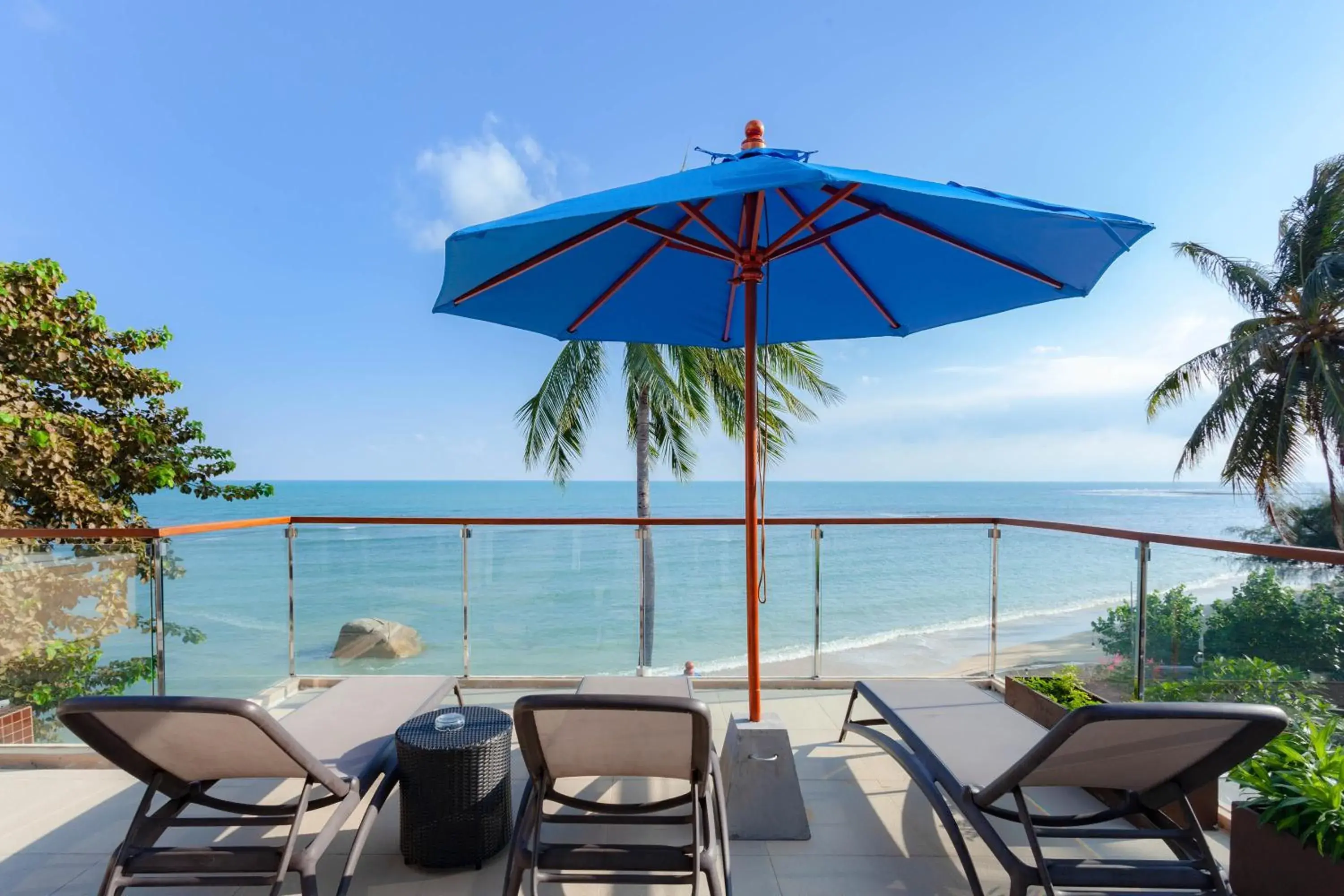 Balcony/Terrace, Sea View in Royal Beach Boutique Resort & Spa Koh Samui - SHA Extra Plus