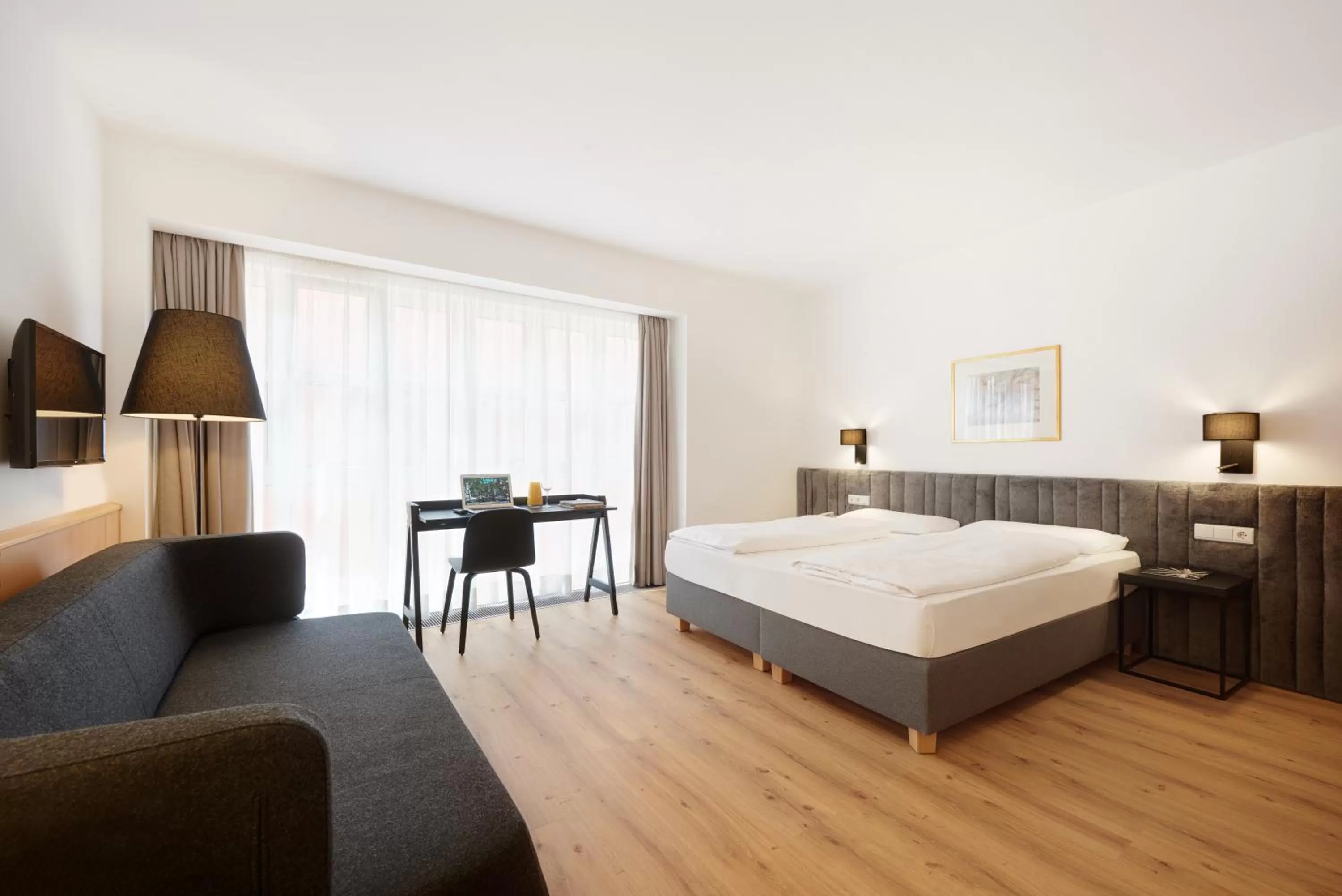 Bed in Hotel Goldene Rose