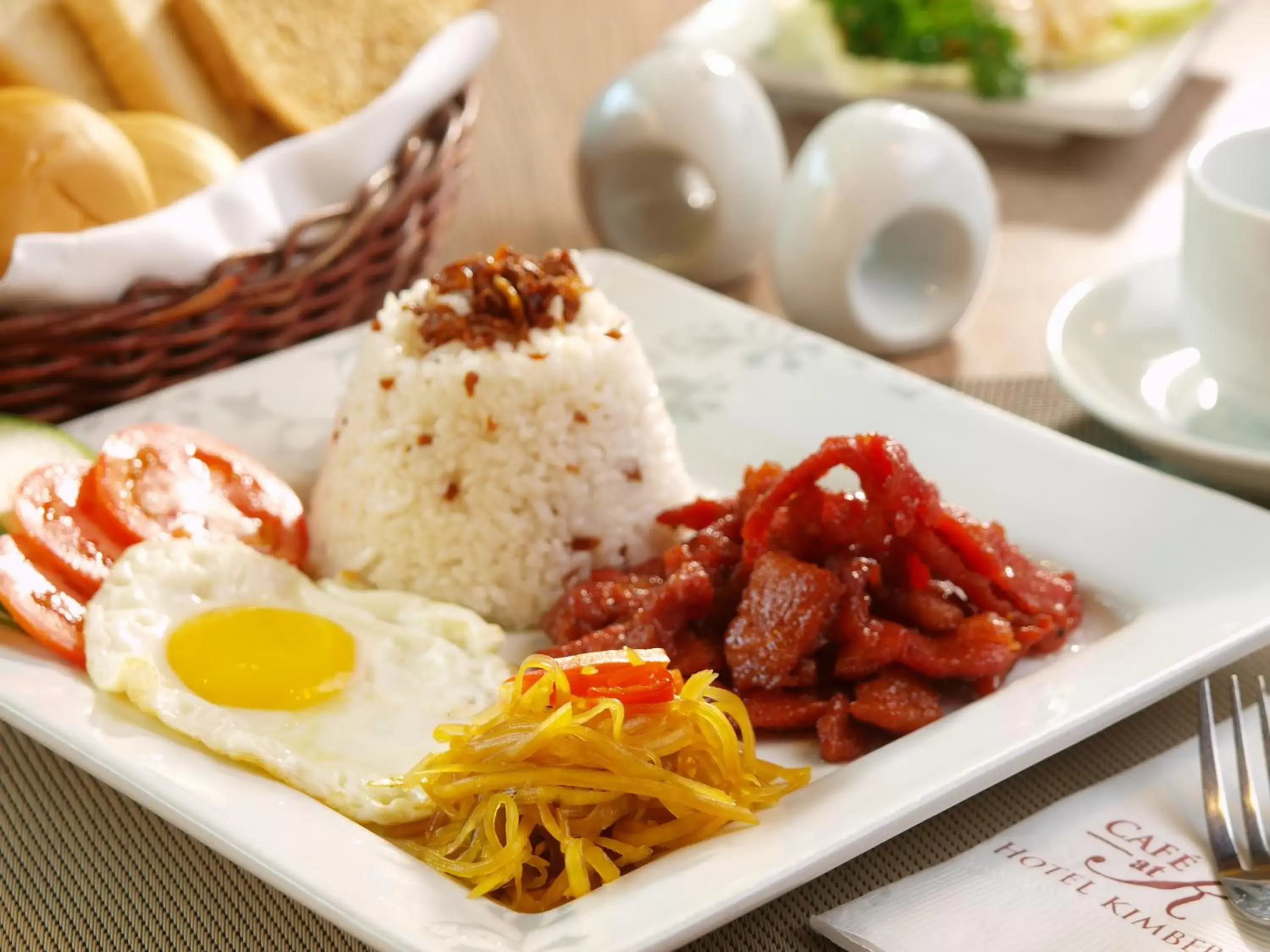 Asian breakfast, Food in Hotel Kimberly Manila