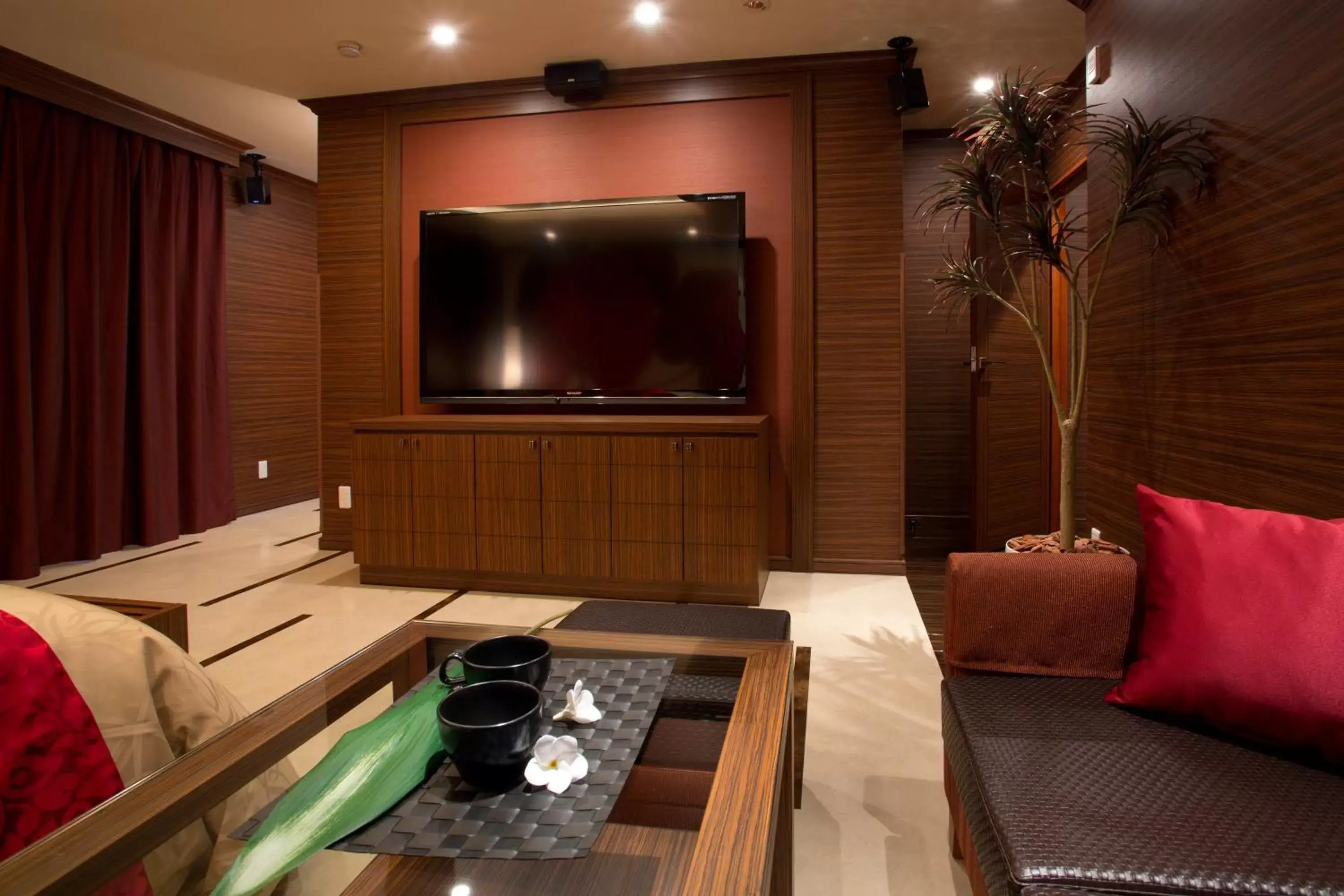 TV/Entertainment Center in Hotel and Spa Lotus Modern (Adult Only)