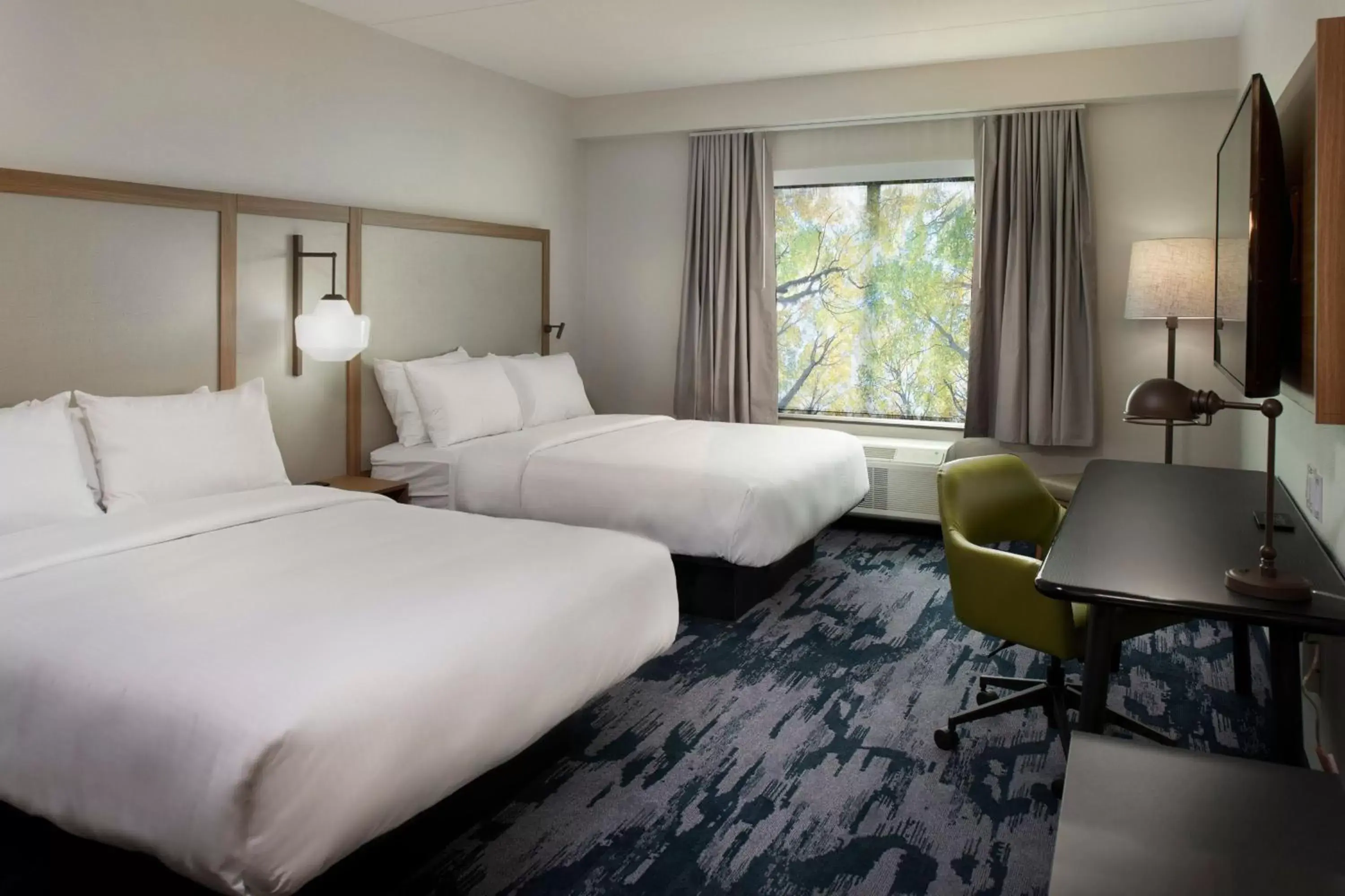 Queen Room with Two Queen Beds and Adapted Tub - Mobility and Hearing Accessible in Fairfield by Marriott Inn & Suites Memphis Arlington Queen Room with Two Queen Beds and Adapted Tub - Mobility and Hearing Accessible in Fairfield by Marriott Inn & Suites Memphis Arlington