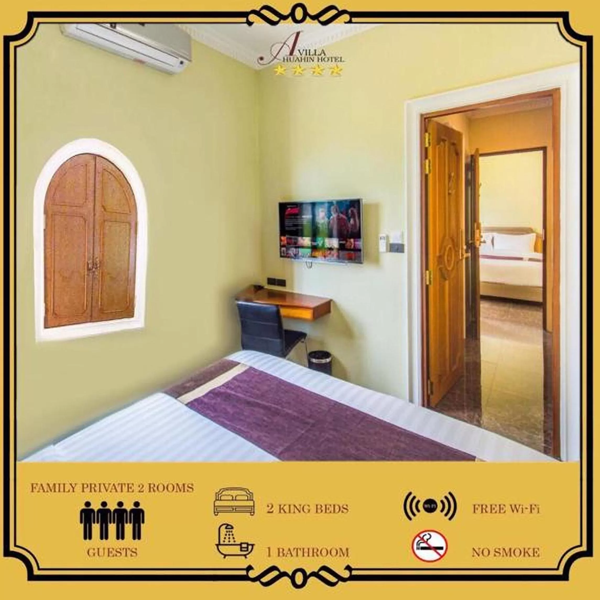 Photo of the whole room, Bed in A Villa Hua Hin Hotel