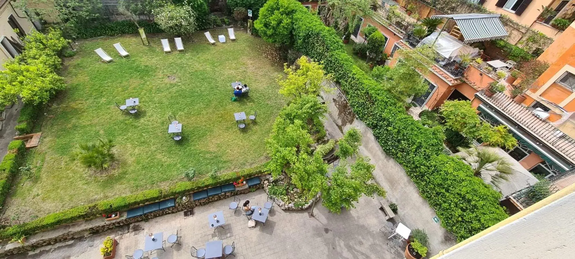 Garden, Bird's-eye View in Villa Riari Garden