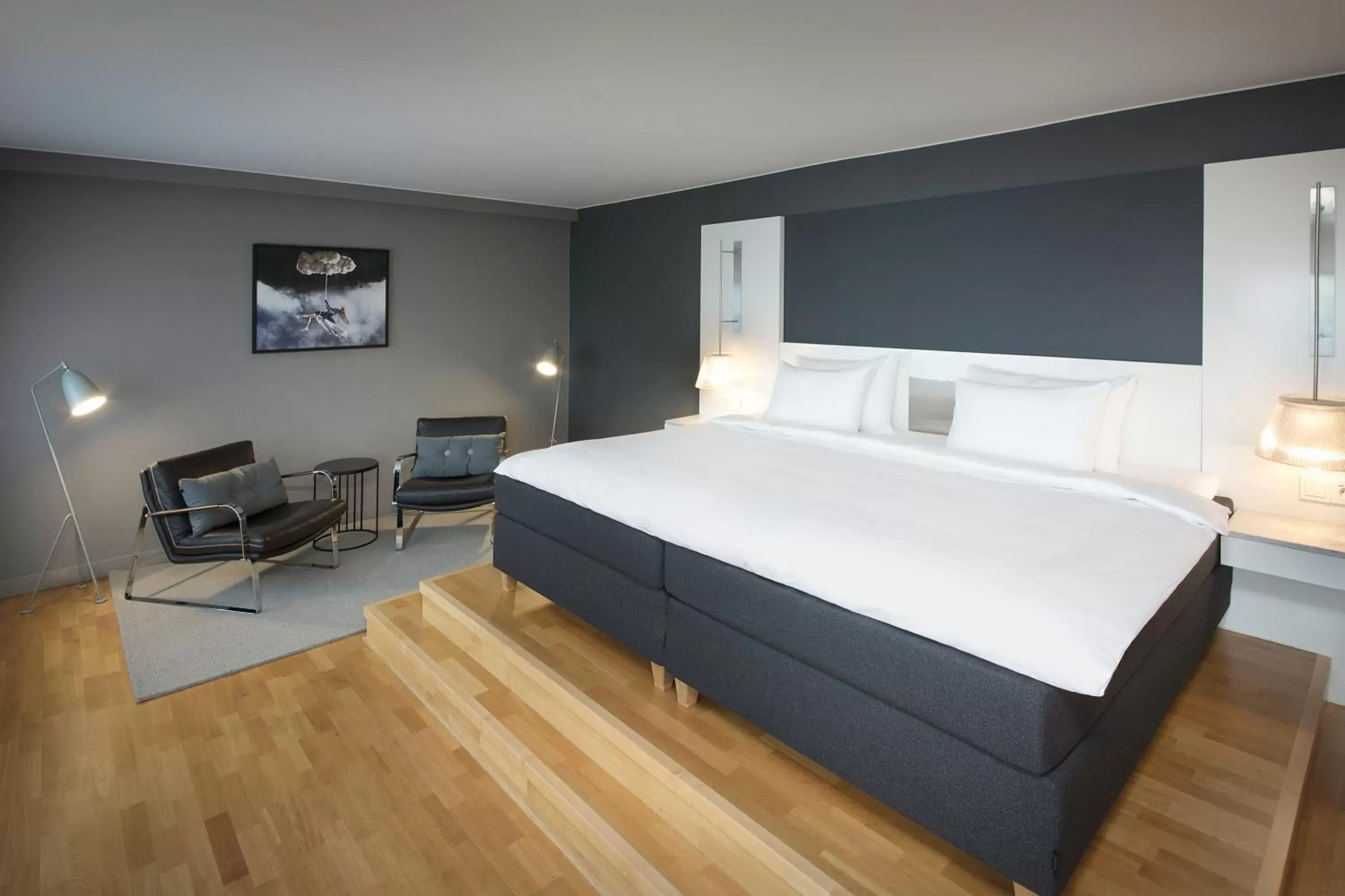 Bed in Radisson Blu Scandinavia Hotel, Oslo