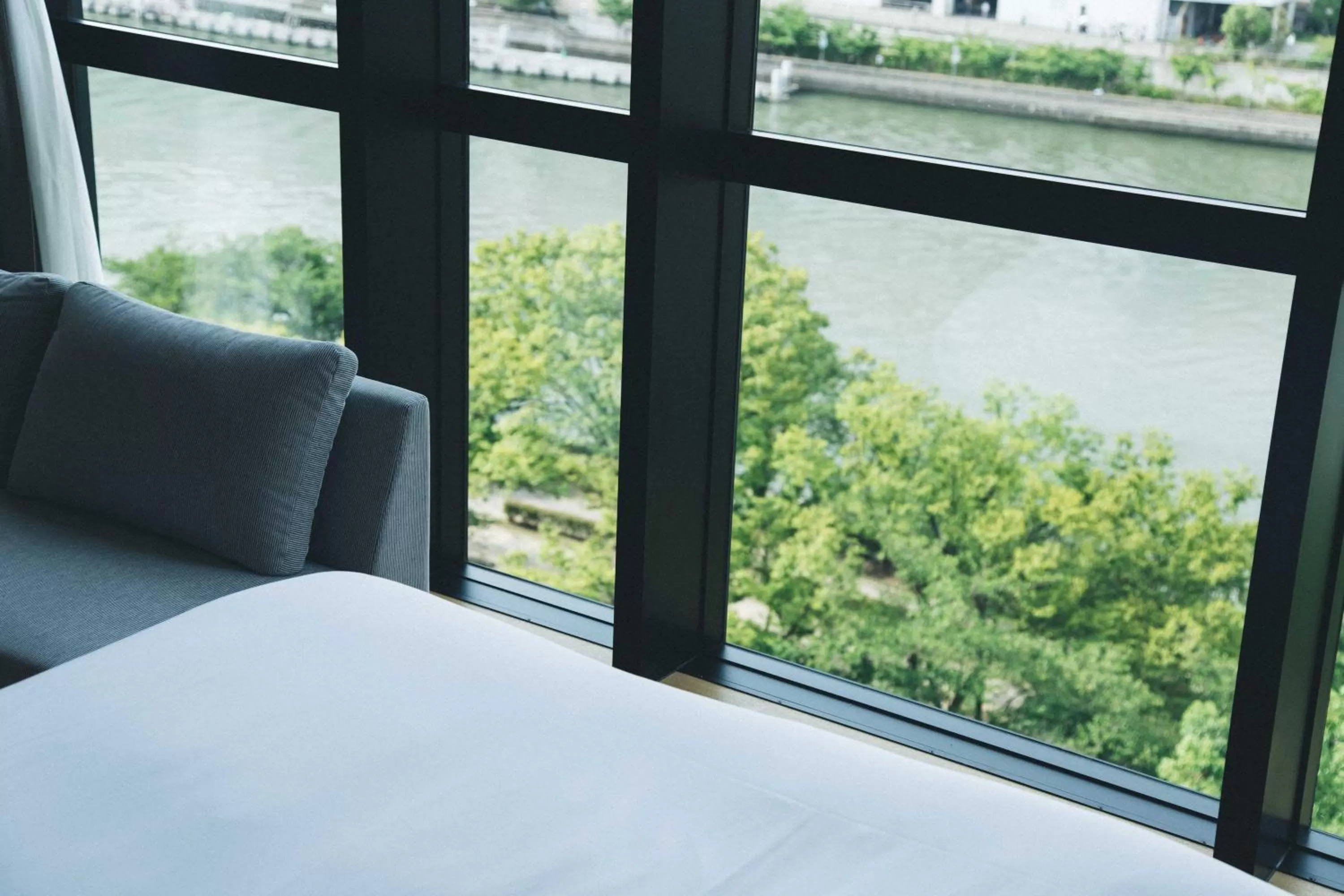 River view, Bed in Hotel Noum OSAKA