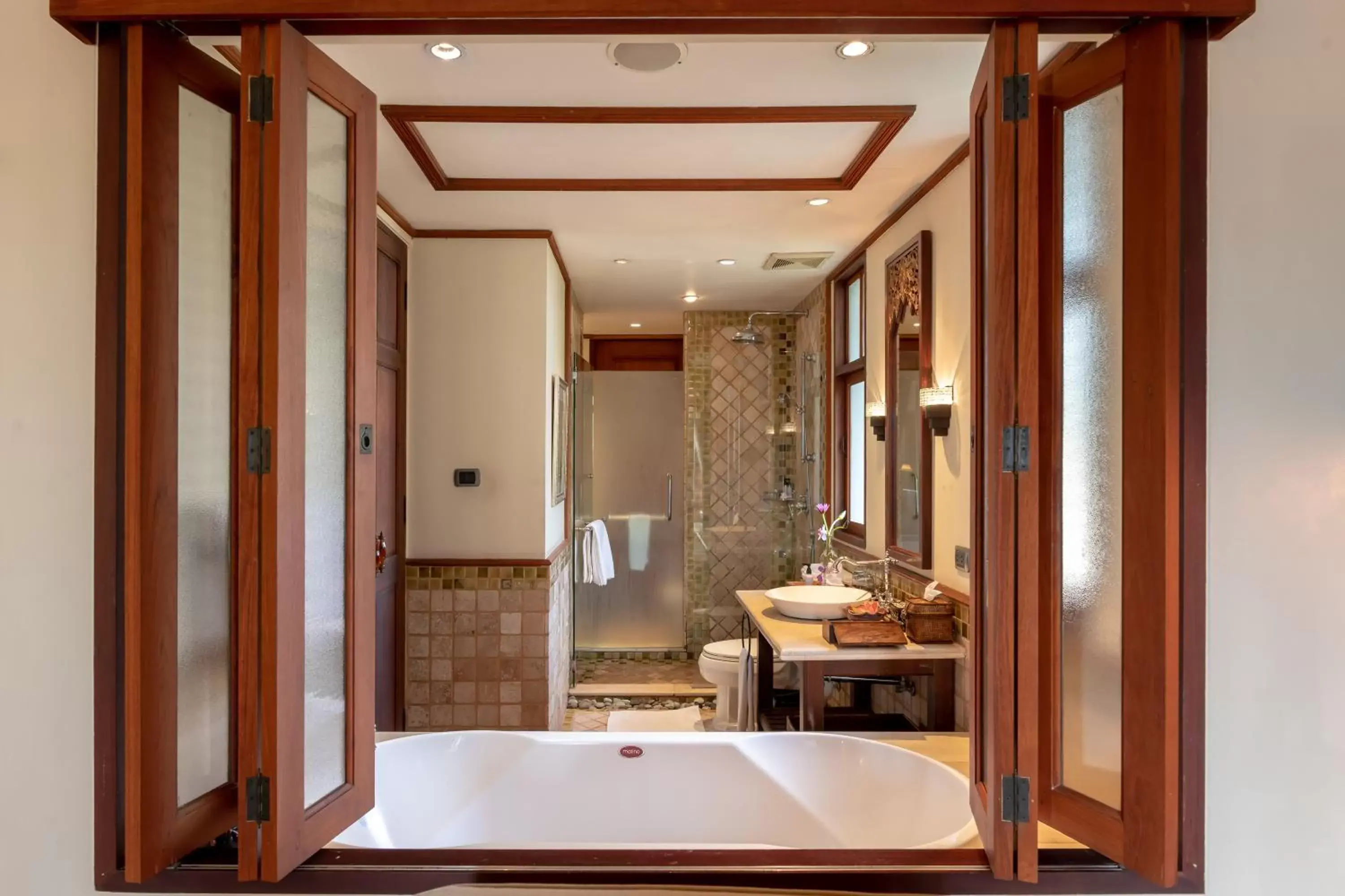 Shower, Bathroom in Ariyasom Villa - SHA Extra Plus