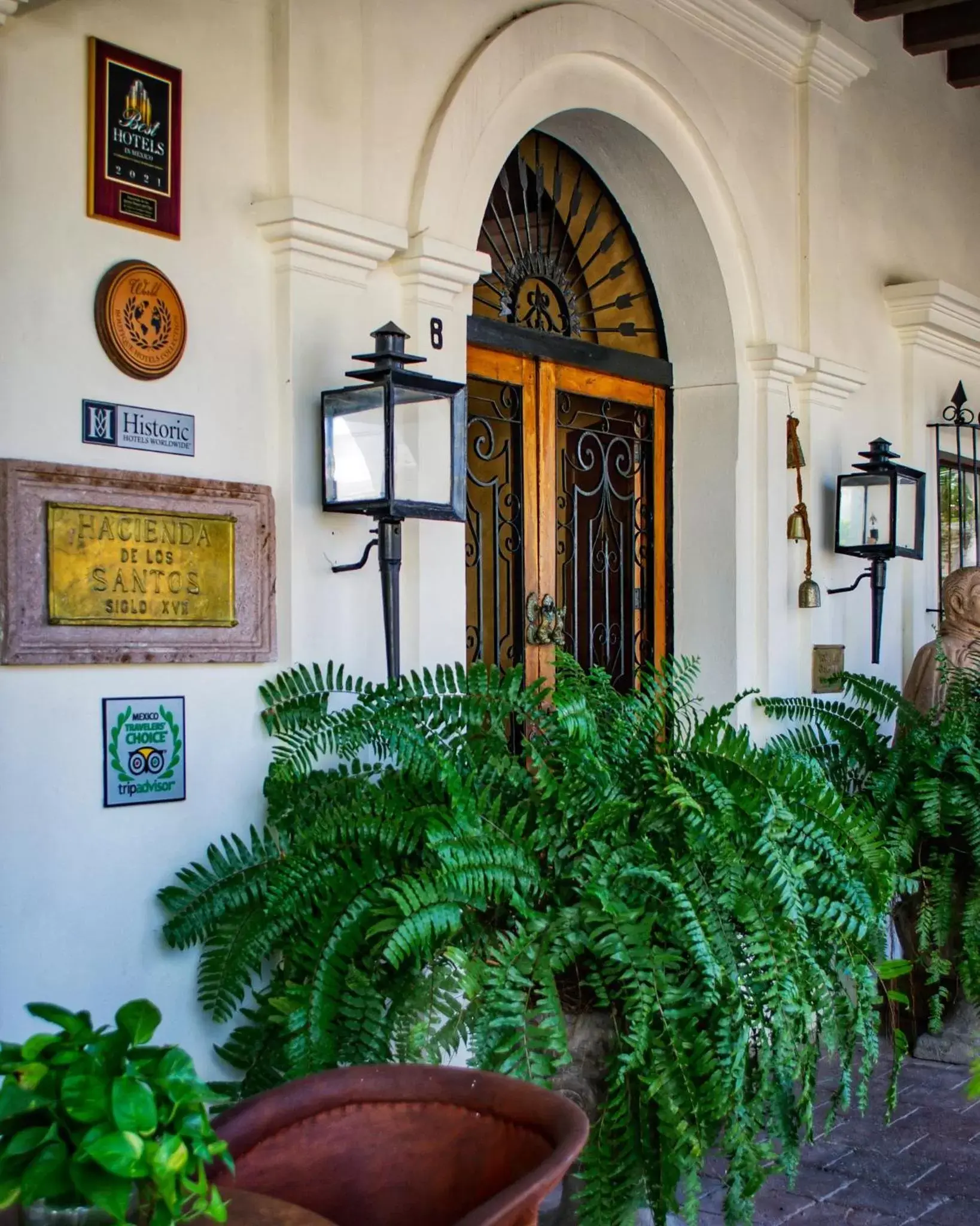 Facade/entrance in Hacienda de los Santos